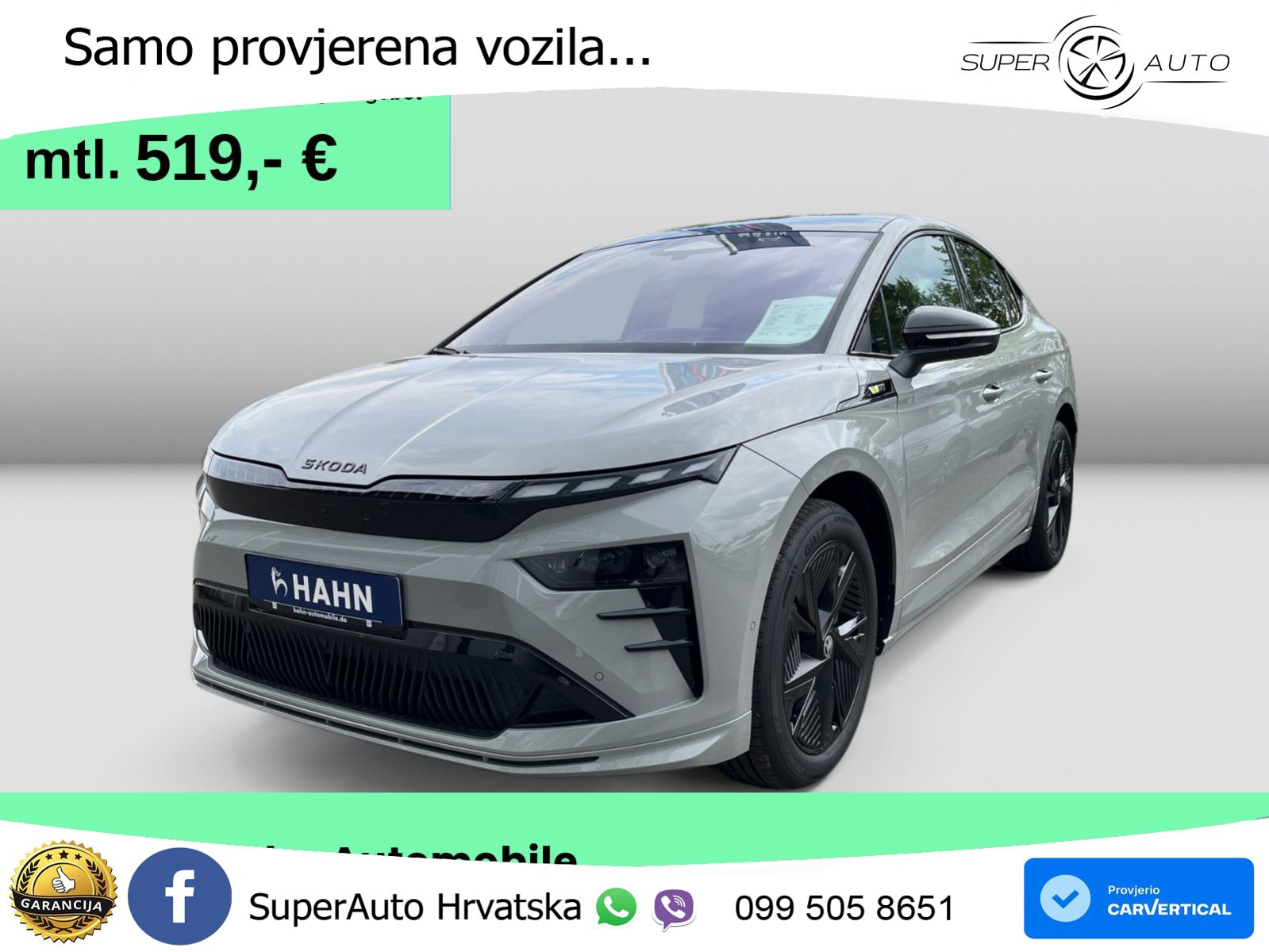Škoda Enyaq Coupe RS 84 kWh (340 KS) AWD Suite LED+GR SJED+ACC