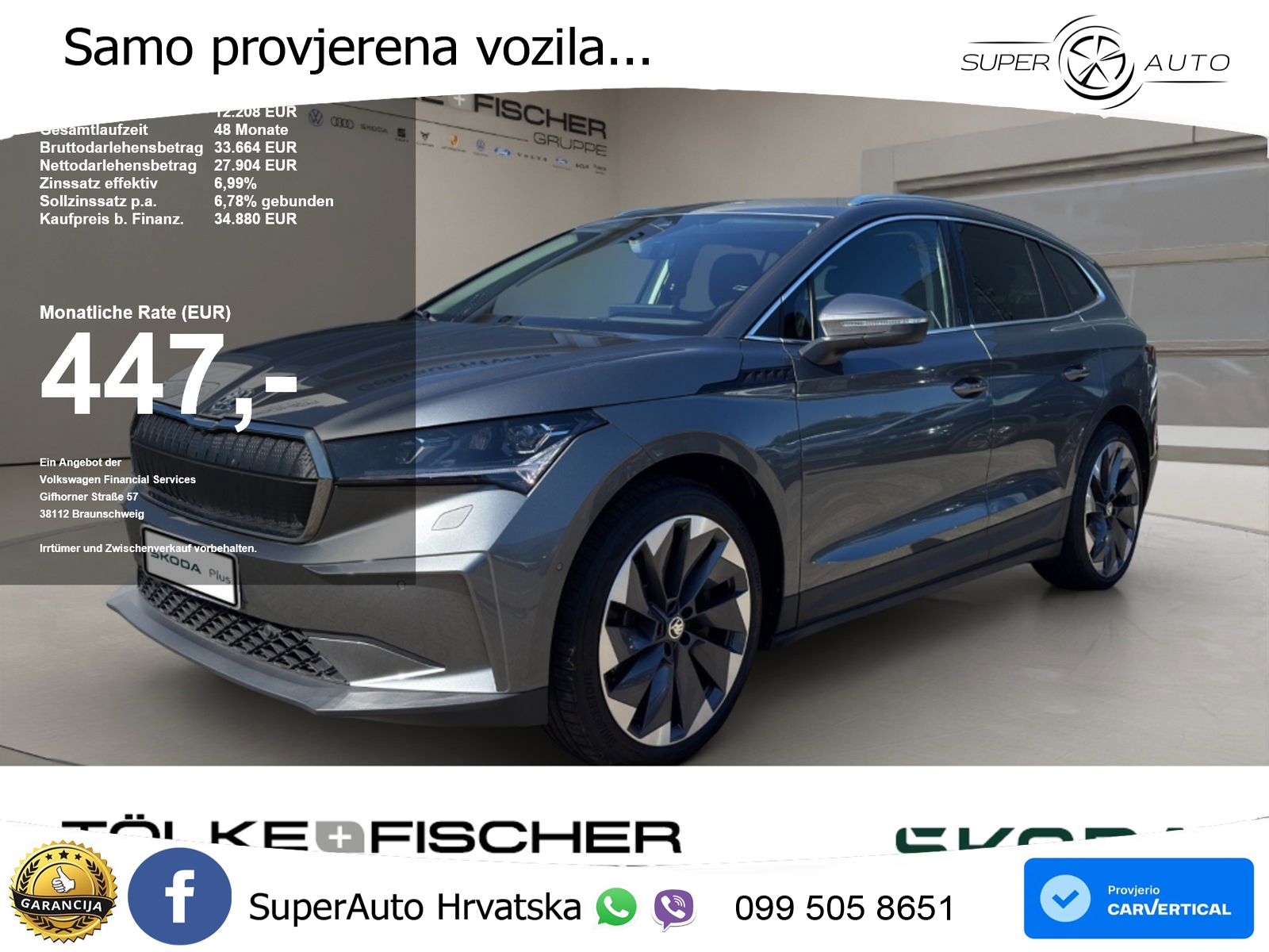 Škoda Enyaq iV 80 82 kWh (204 KS) LED+GR SJED+ACC