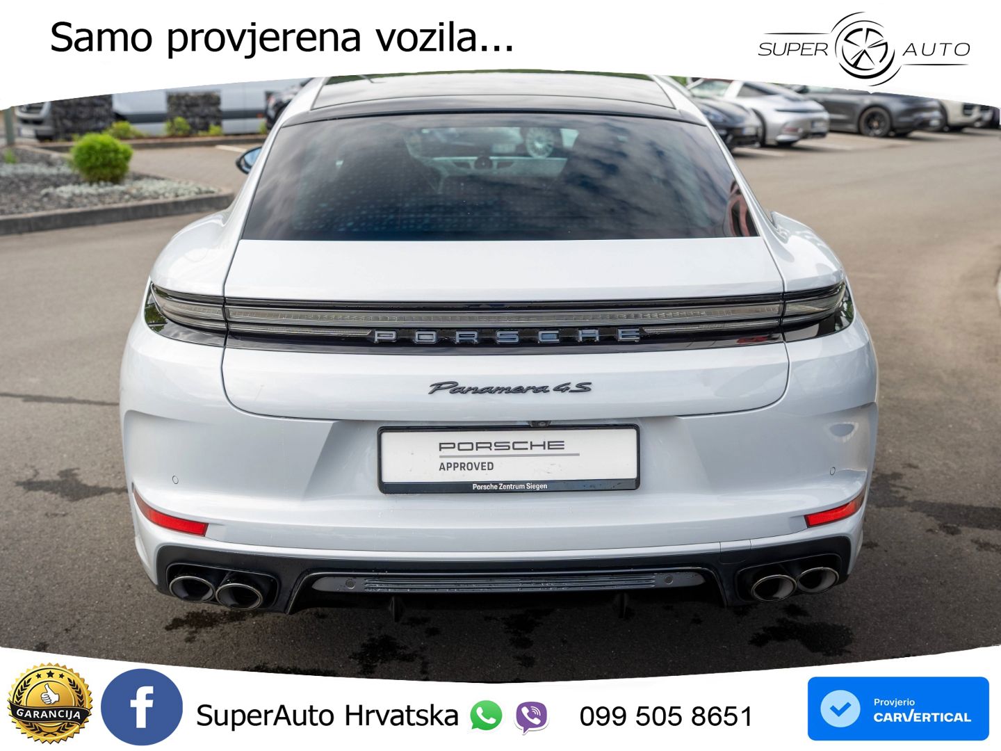 Porsche Panamera 4S 2.9 V6 (544 KS) E-Hybrid PDK ZRAČNI+ACC+GR SJED+KAM+PANO
