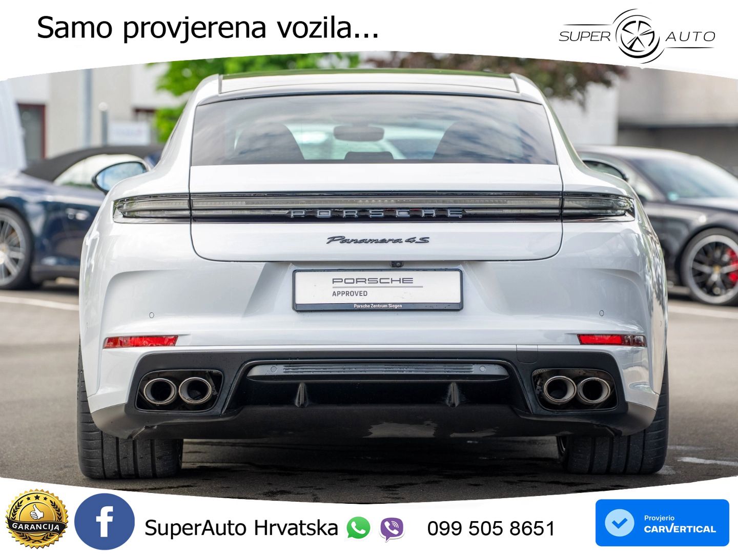 Porsche Panamera 4S 2.9 V6 (544 KS) E-Hybrid PDK ZRAČNI+ACC+GR SJED+KAM+PANO
