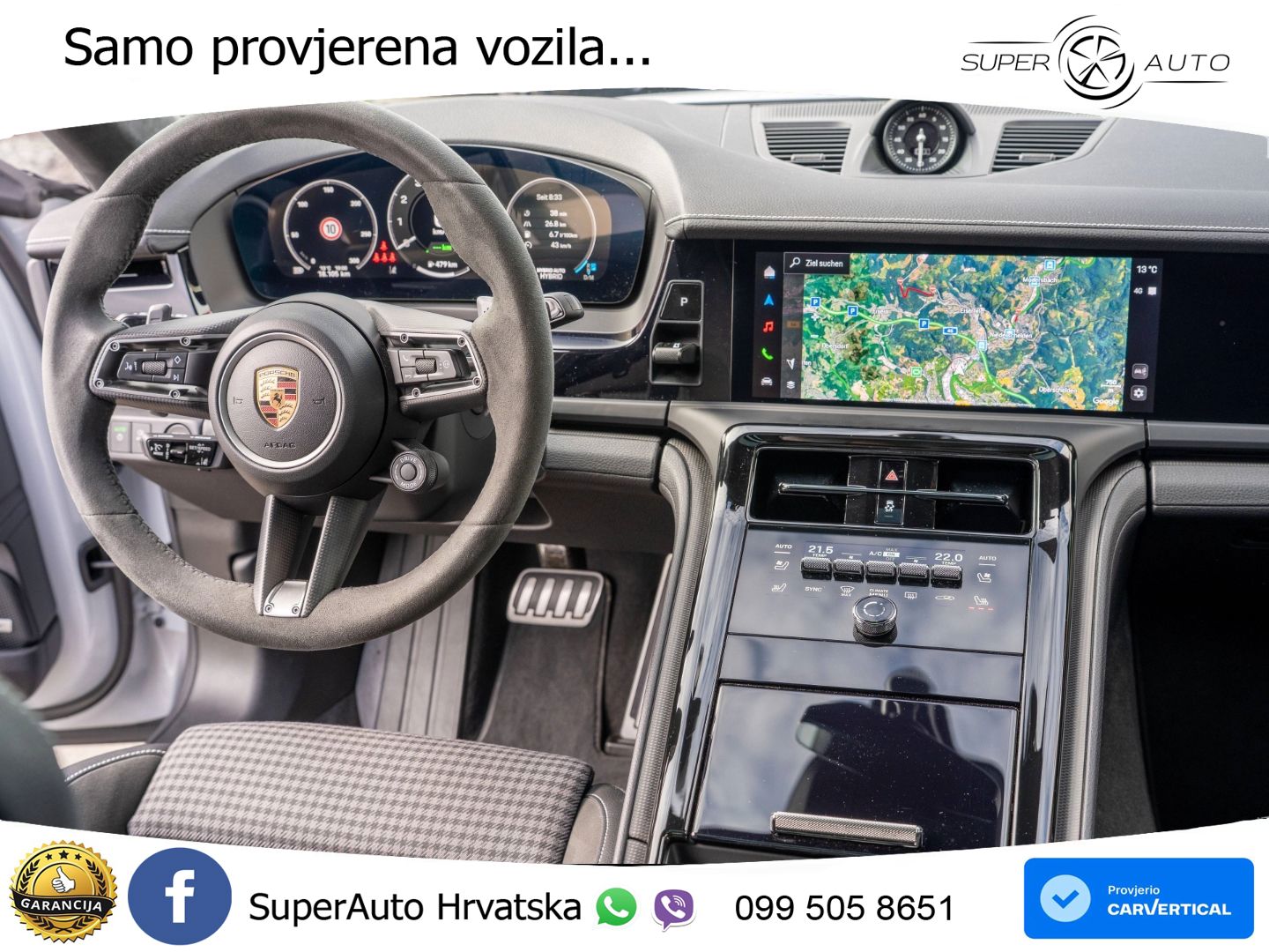Porsche Panamera 4S 2.9 V6 (544 KS) E-Hybrid PDK ZRAČNI+ACC+GR SJED+KAM+PANO