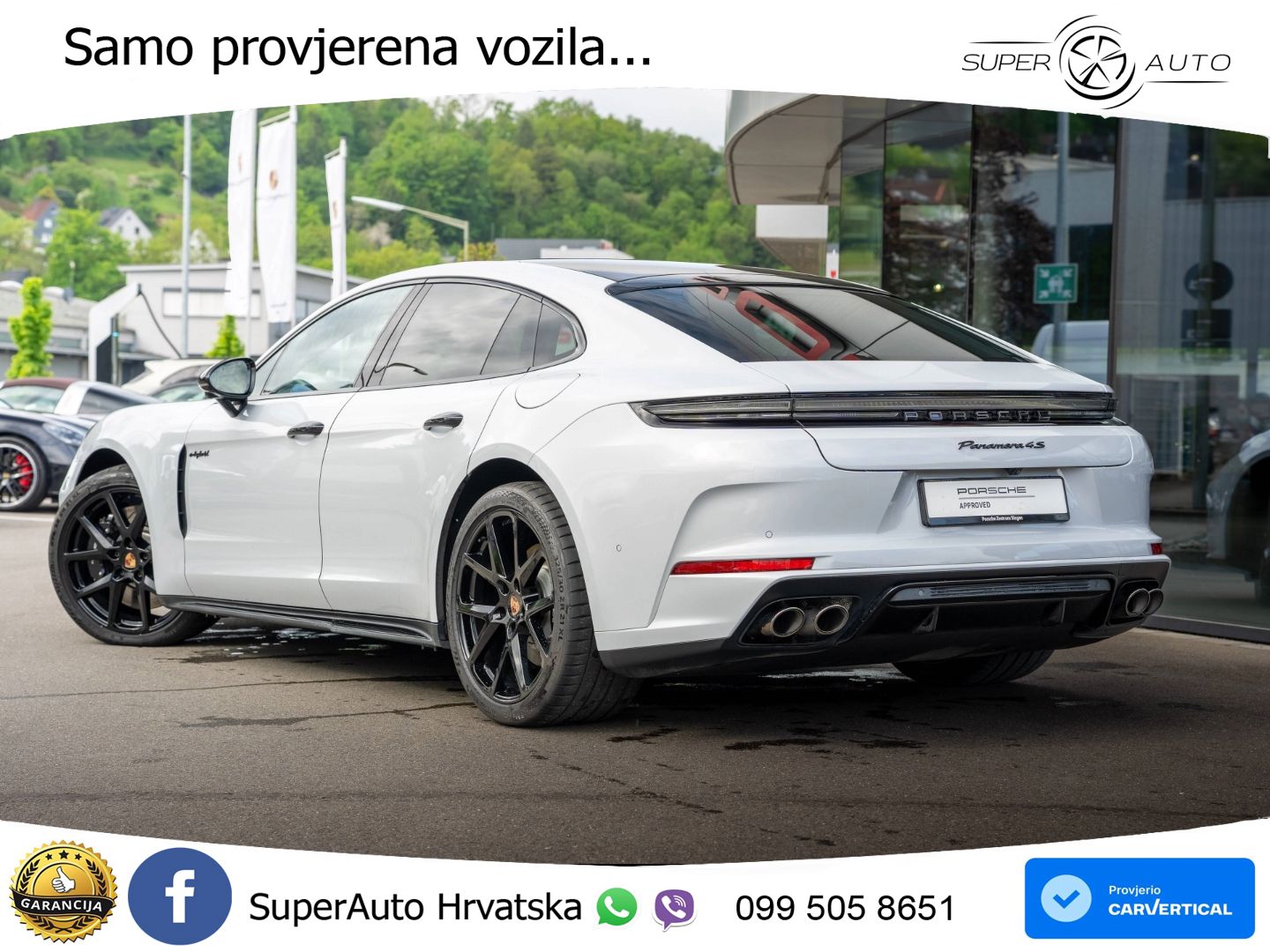 Porsche Panamera 4S 2.9 V6 (544 KS) E-Hybrid PDK ZRAČNI+ACC+GR SJED+KAM+PANO