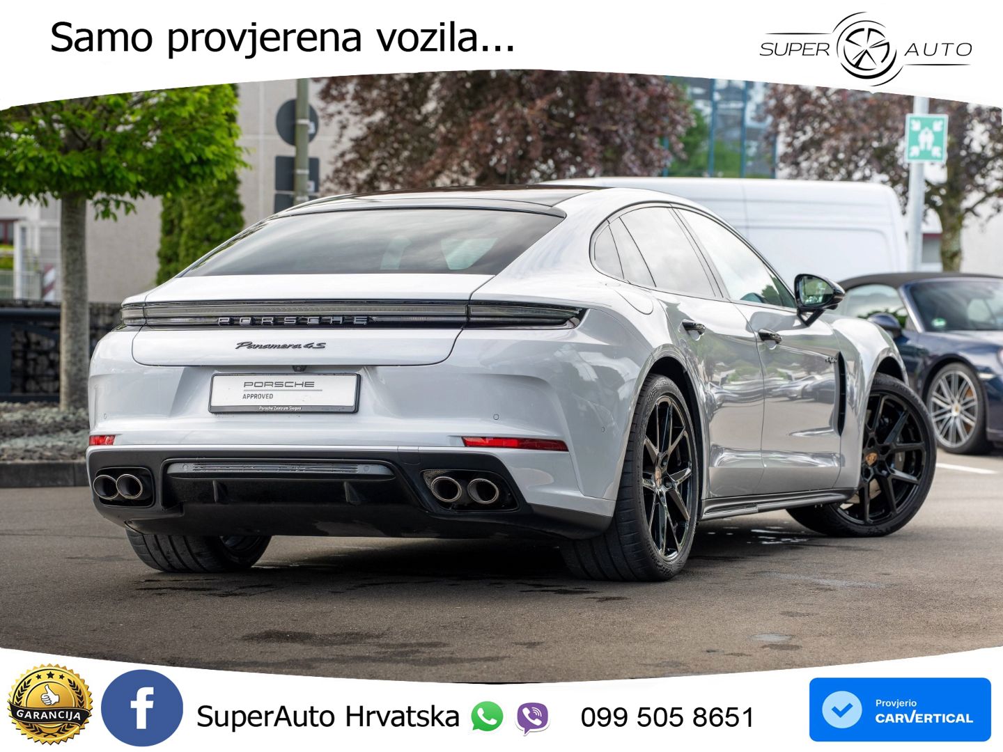Porsche Panamera 4S 2.9 V6 (544 KS) E-Hybrid PDK ZRAČNI+ACC+GR SJED+KAM+PANO
