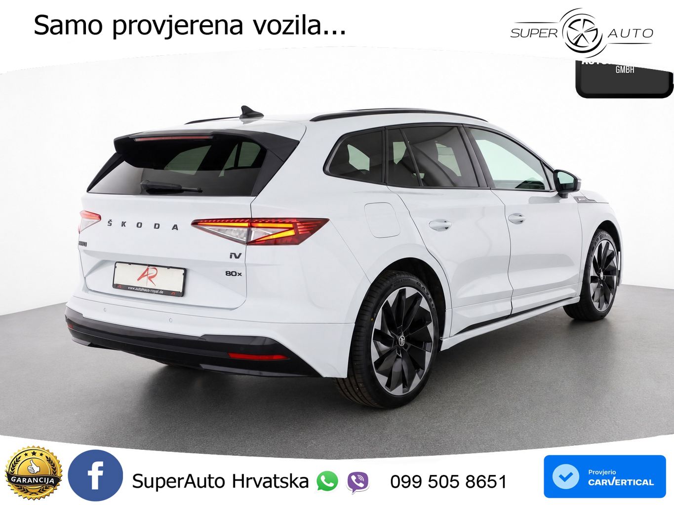 Škoda Enyaq iV 80x 82 kWh (265 KS) AWD SportLine LED+GR SJED+ACC