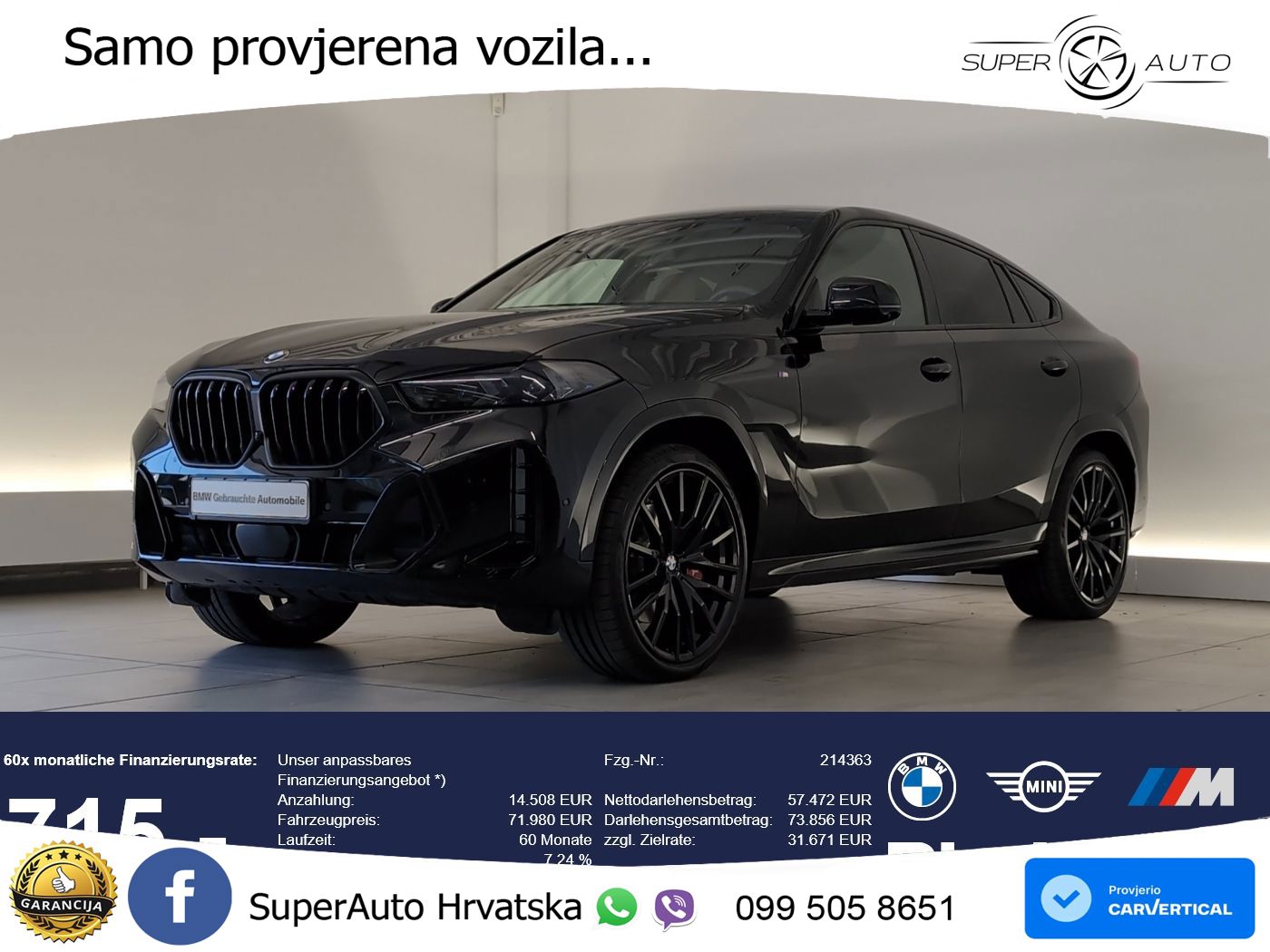 BMW X6 30d (298 KS) xDrive Steptronic M Sport LED+GR SJED+ACC