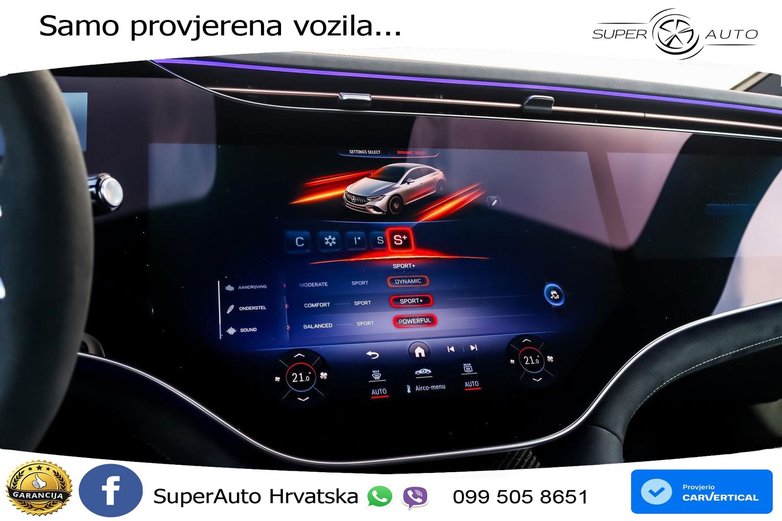 Mercedes EQE AMG 43 100 kWh (476 KS) 4MATIC ZRAČNI+ACC+GR SJED+KAM+PANO