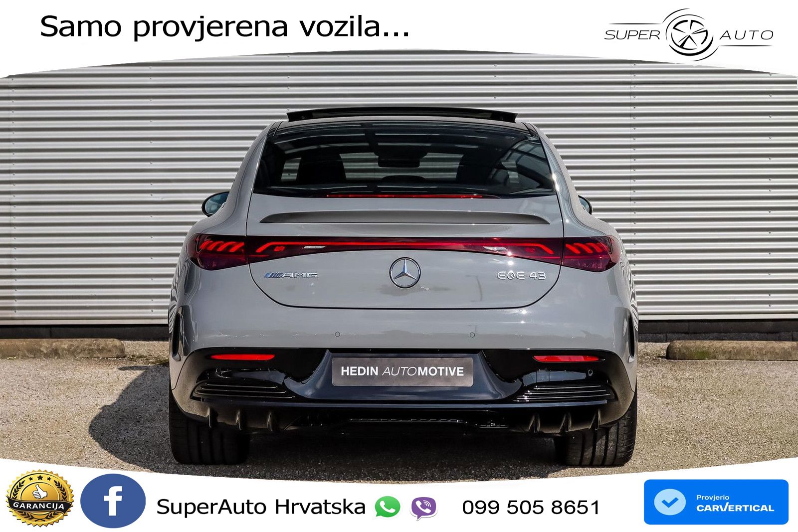 Mercedes EQE AMG 43 100 kWh (476 KS) 4MATIC ZRAČNI+ACC+GR SJED+KAM+PANO