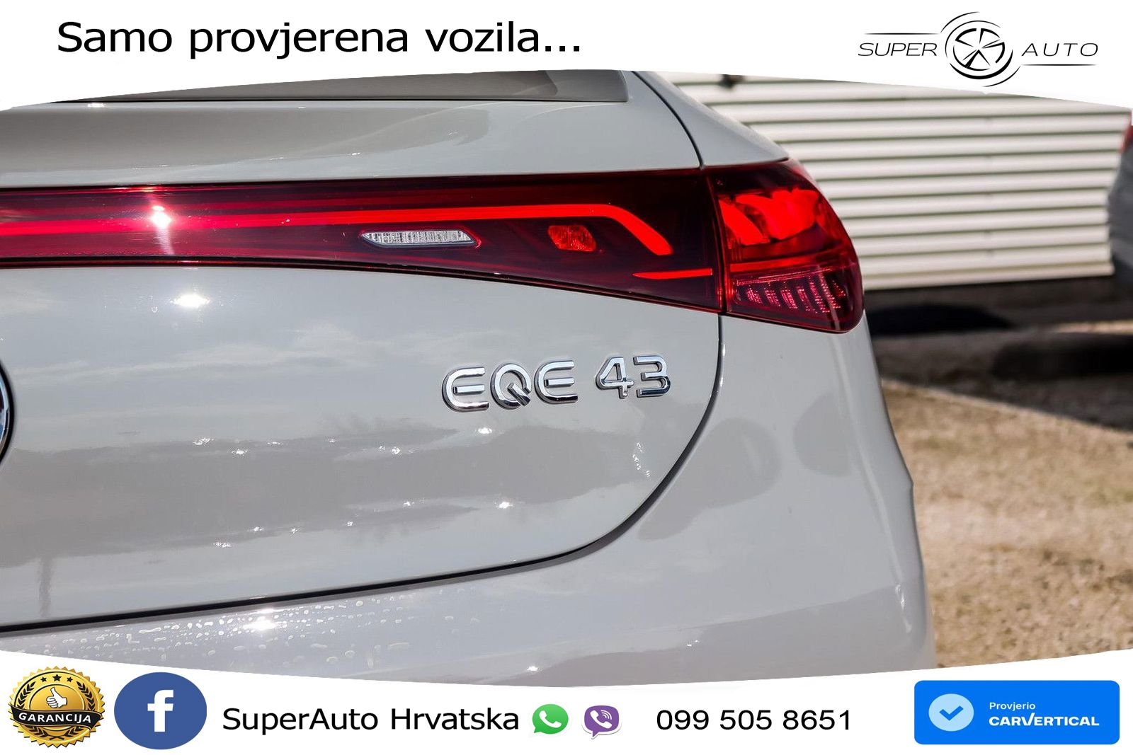 Mercedes EQE AMG 43 100 kWh (476 KS) 4MATIC ZRAČNI+ACC+GR SJED+KAM+PANO