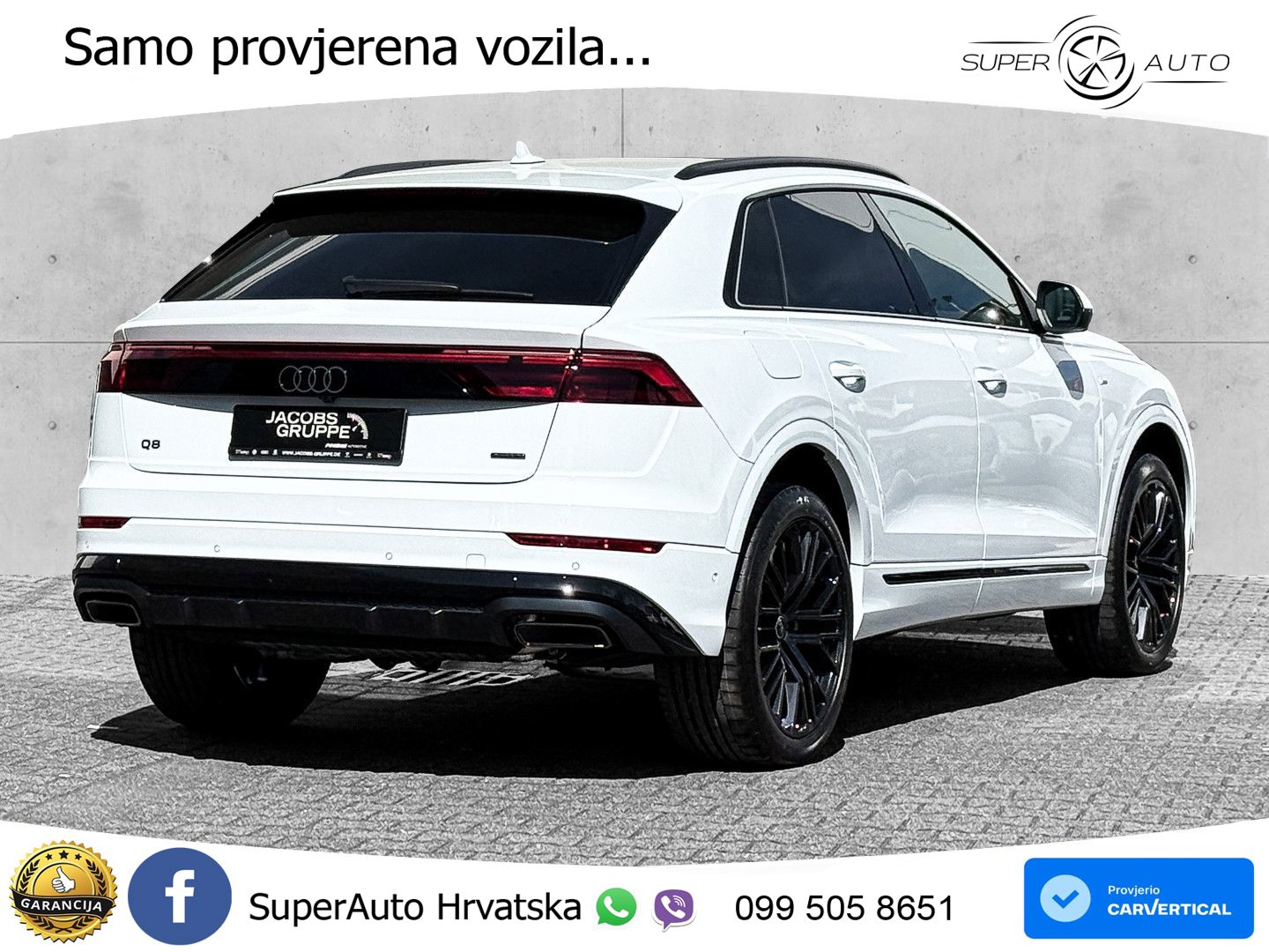Audi Q8 55 TFSIe V6 (394 KS) quattro Tiptronic 2x S line LED+GR SJED+ACC
