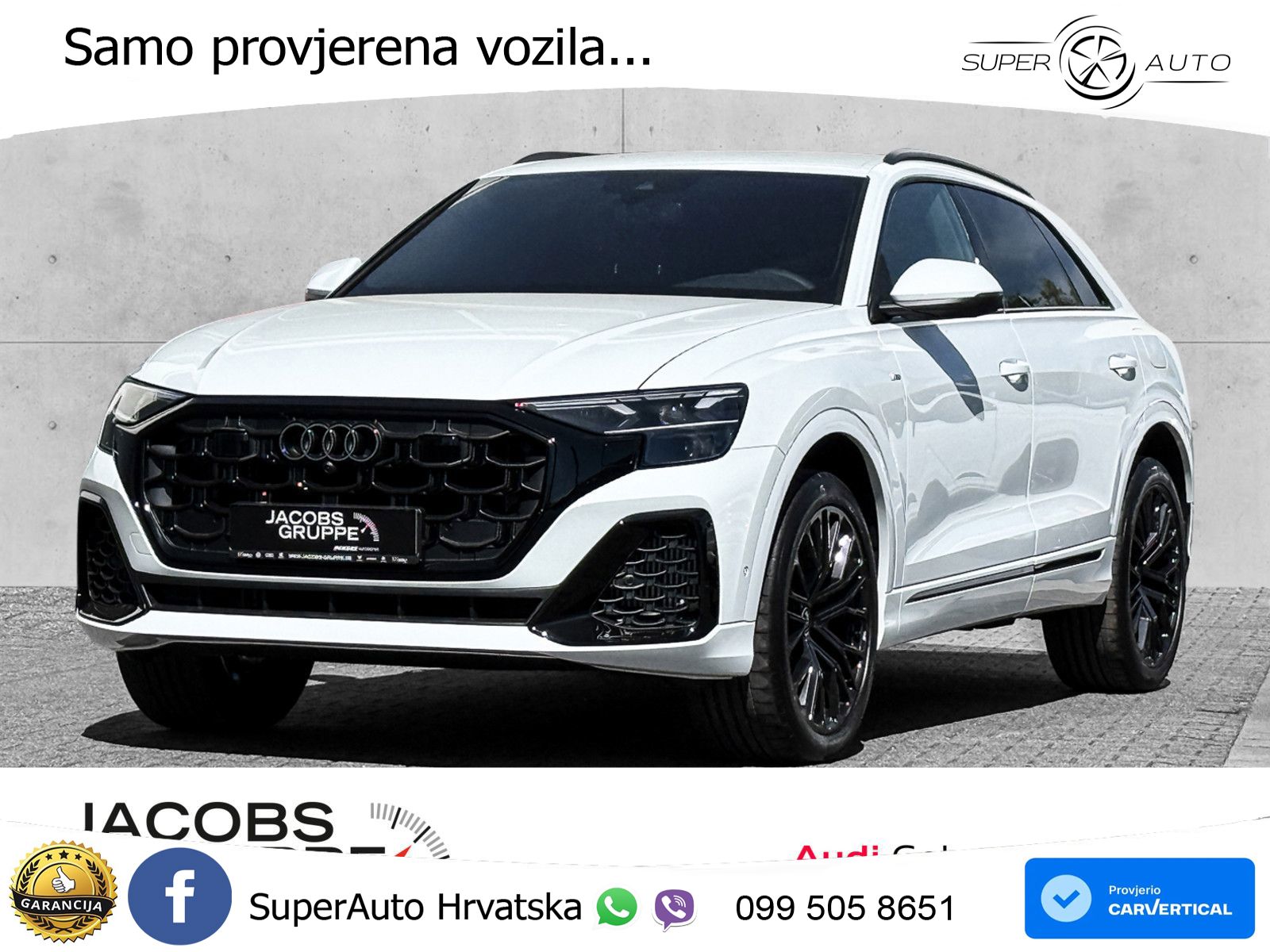 Audi Q8 55 TFSIe V6 (394 KS) quattro Tiptronic 2x S line LED+GR SJED+ACC
