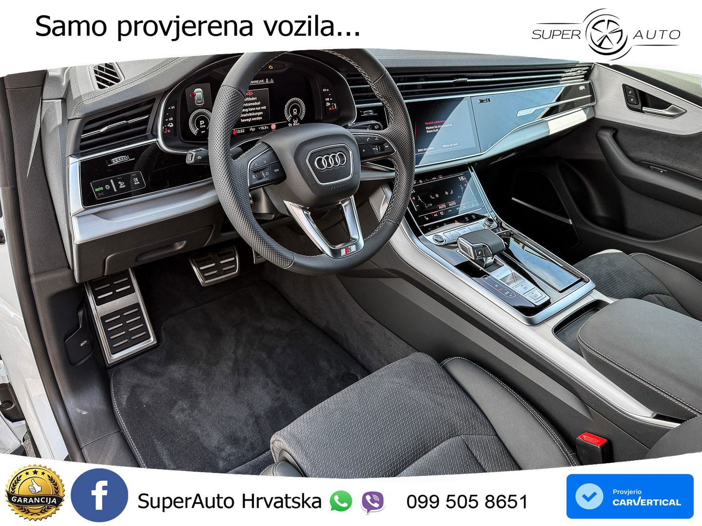 Audi Q8 55 TFSIe V6 (394 KS) quattro Tiptronic 2x S line LED+GR SJED+ACC