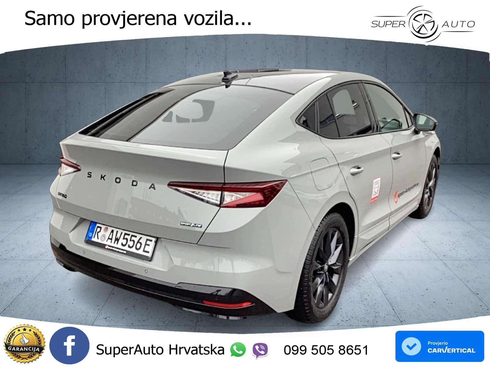 Škoda Enyaq Coupe iV 85 82 kWh (286 KS) SportLine LED+GR SJED+ACC