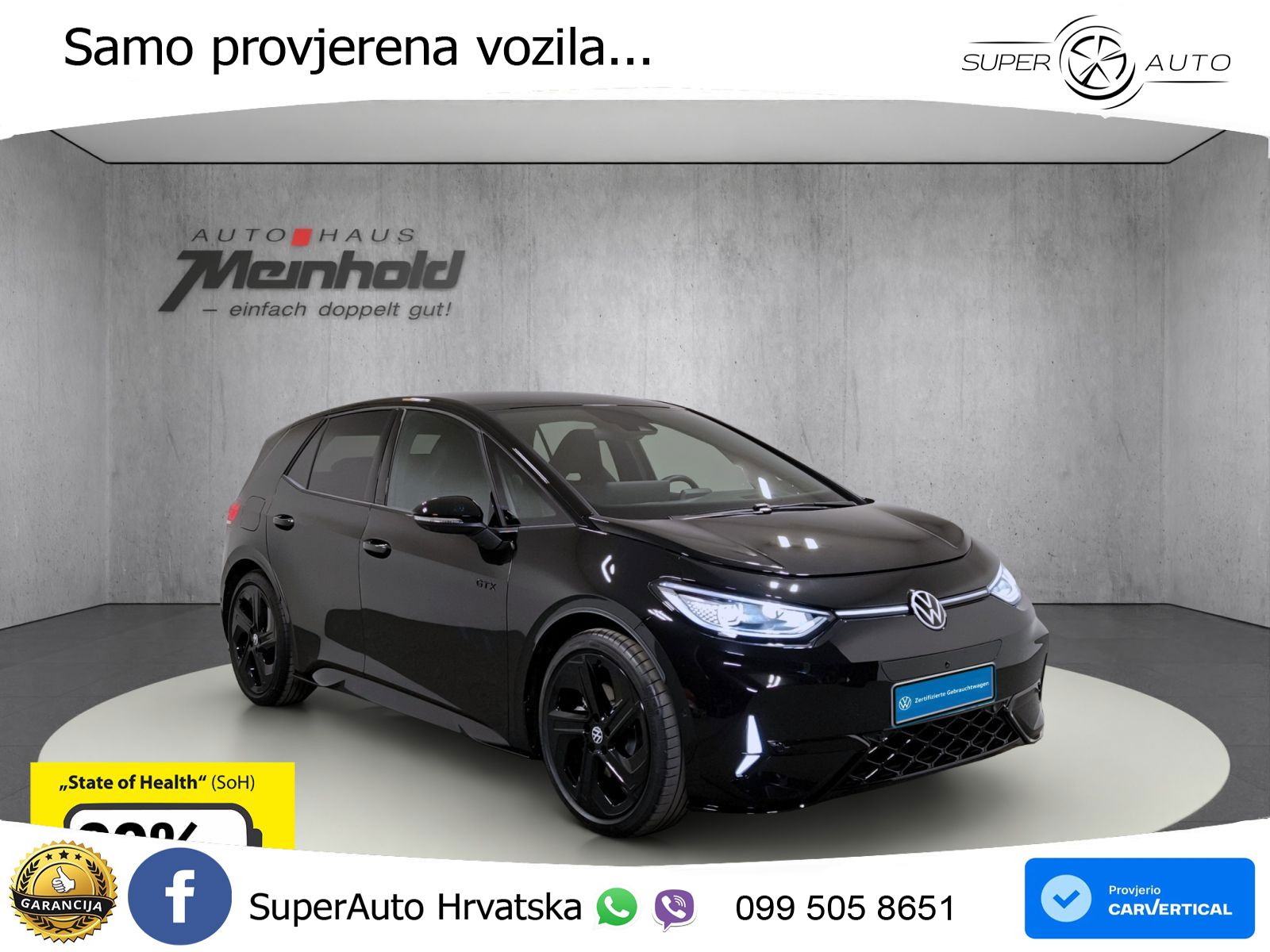 Volkswagen ID.3 GTX Performance 84 kWh (326 KS) LED+GR SJED+ACC