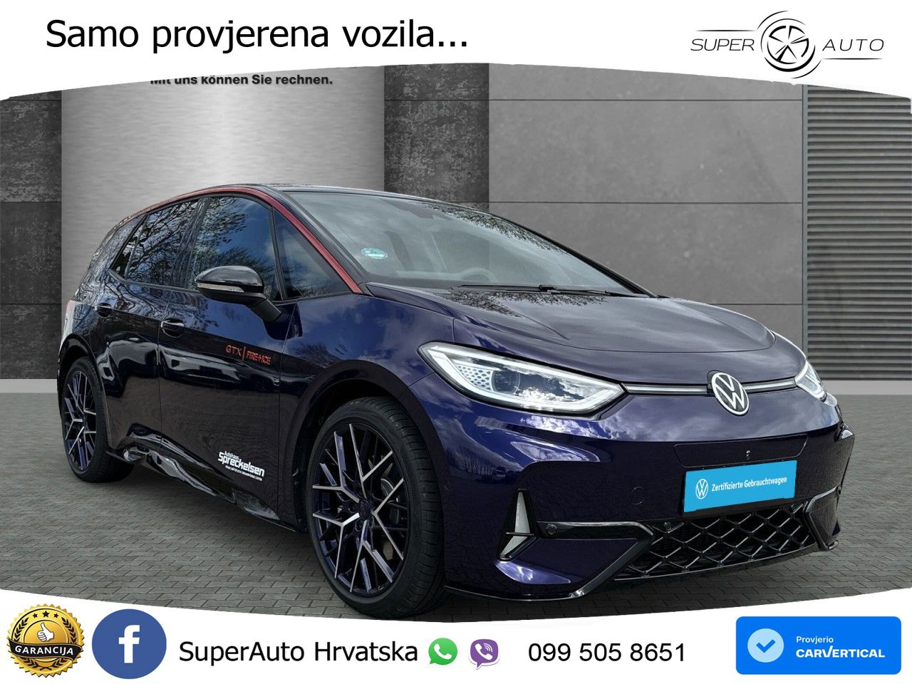 Volkswagen ID.3 GTX Performance 84 kWh (326 KS) LED+GR SJED+ACC