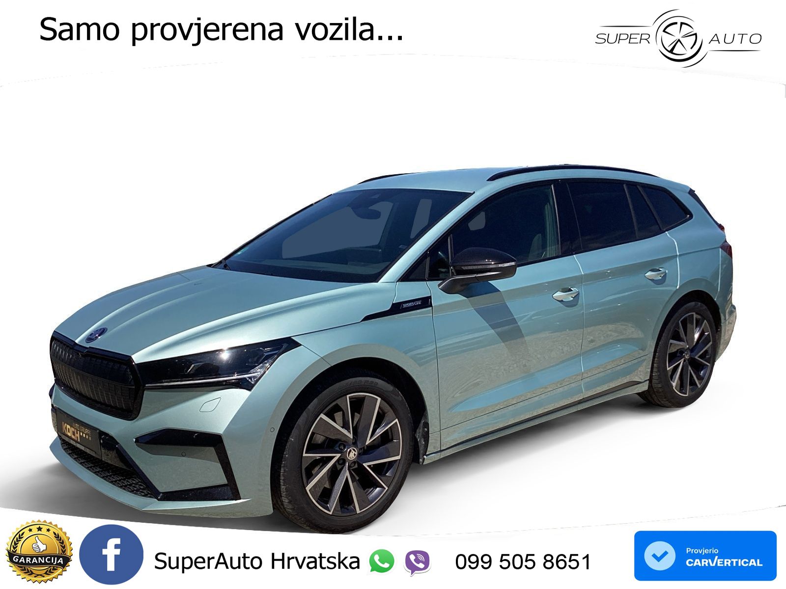 Škoda Enyaq iV 80 82 kWh (204 KS) SportLine LED+GR SJED+ACC