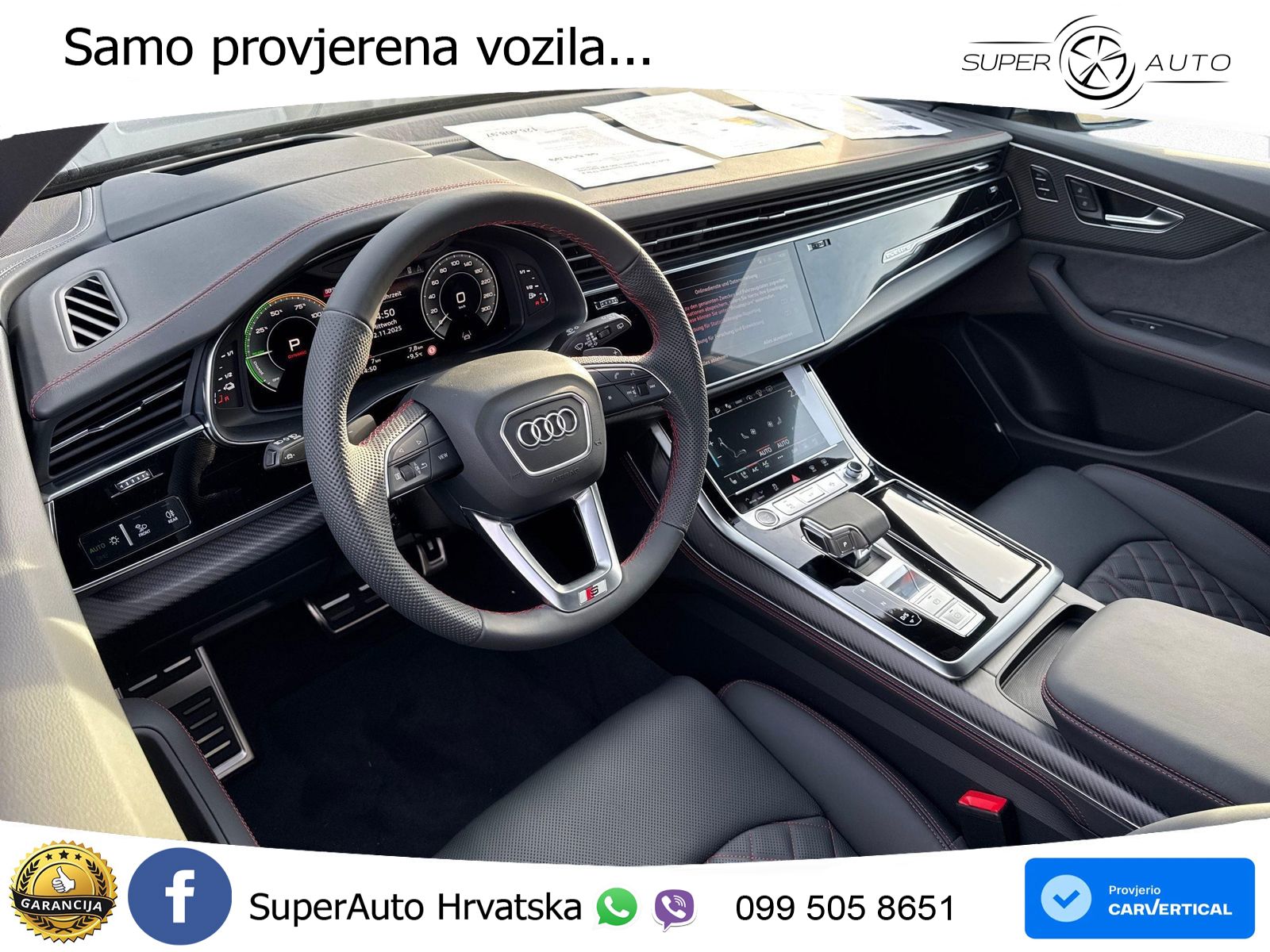 Audi Q8 55 TFSIe V6 (394 KS) quattro Tiptronic S line LED+GR SJED+ACC
