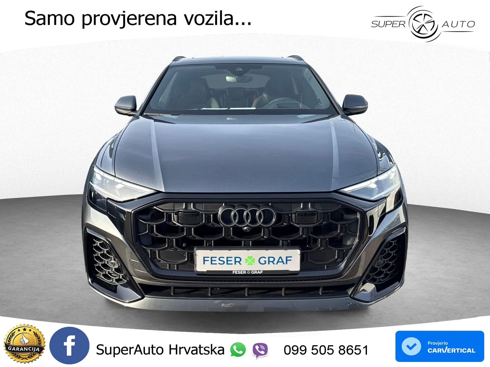 Audi Q8 55 TFSIe V6 (394 KS) quattro Tiptronic S line LED+GR SJED+ACC