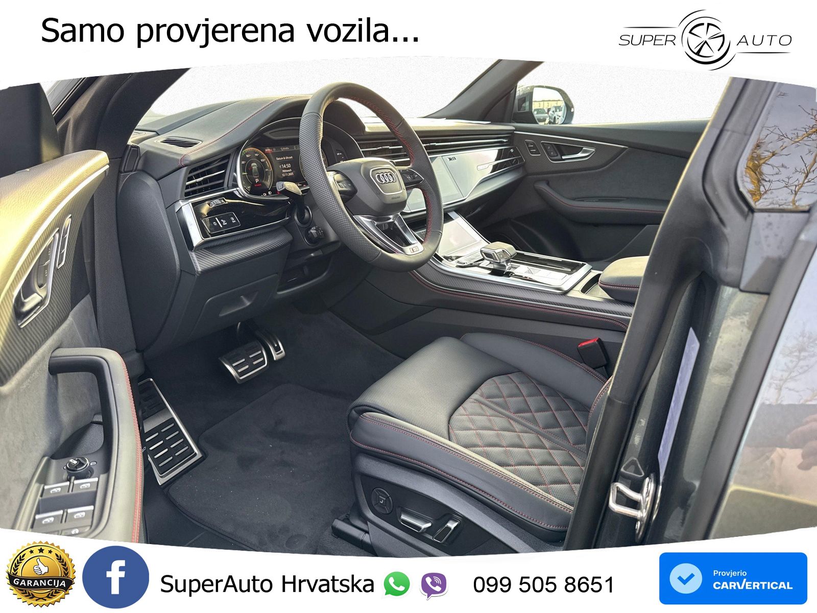Audi Q8 55 TFSIe V6 (394 KS) quattro Tiptronic S line LED+GR SJED+ACC