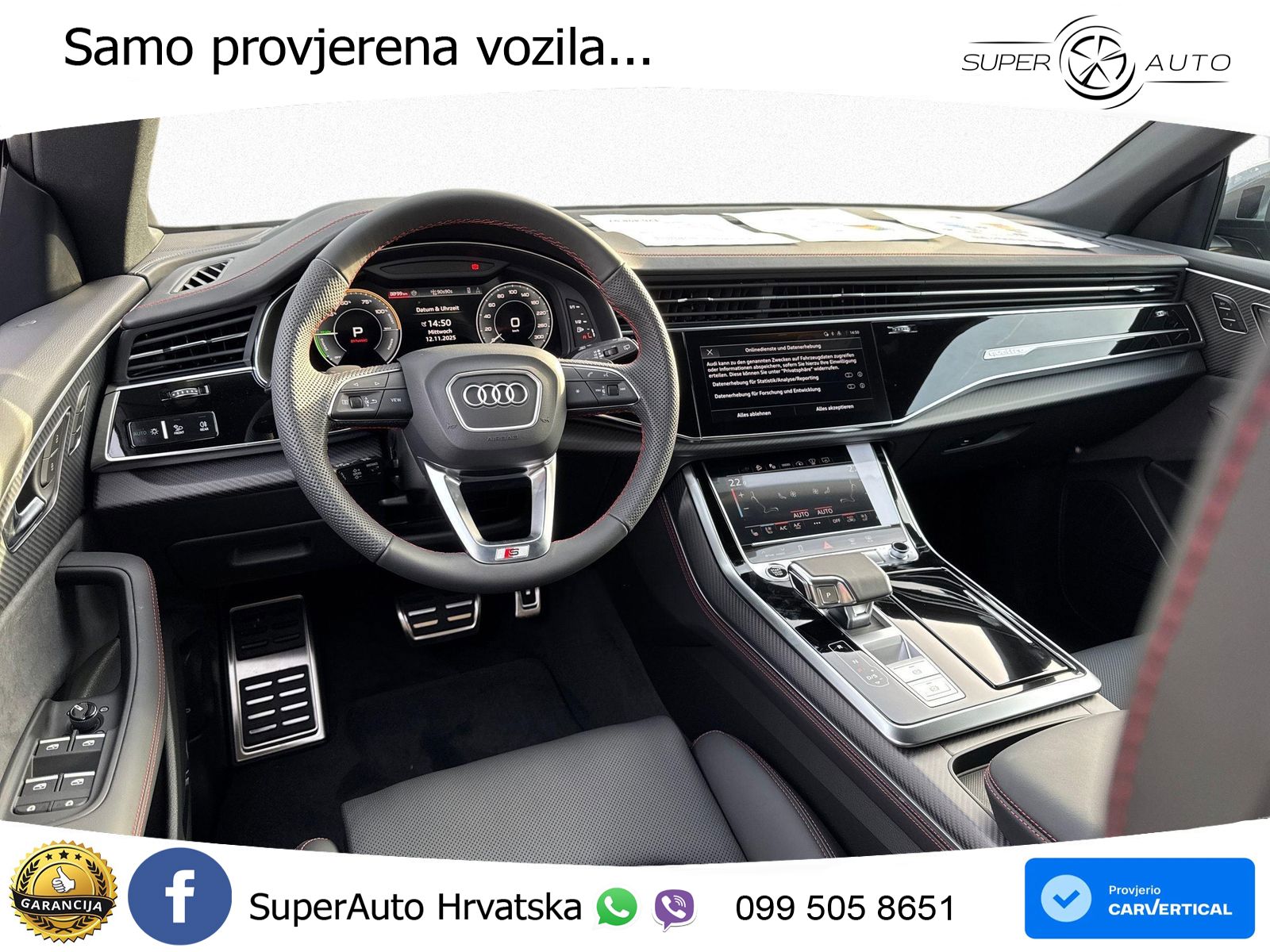 Audi Q8 55 TFSIe V6 (394 KS) quattro Tiptronic S line LED+GR SJED+ACC