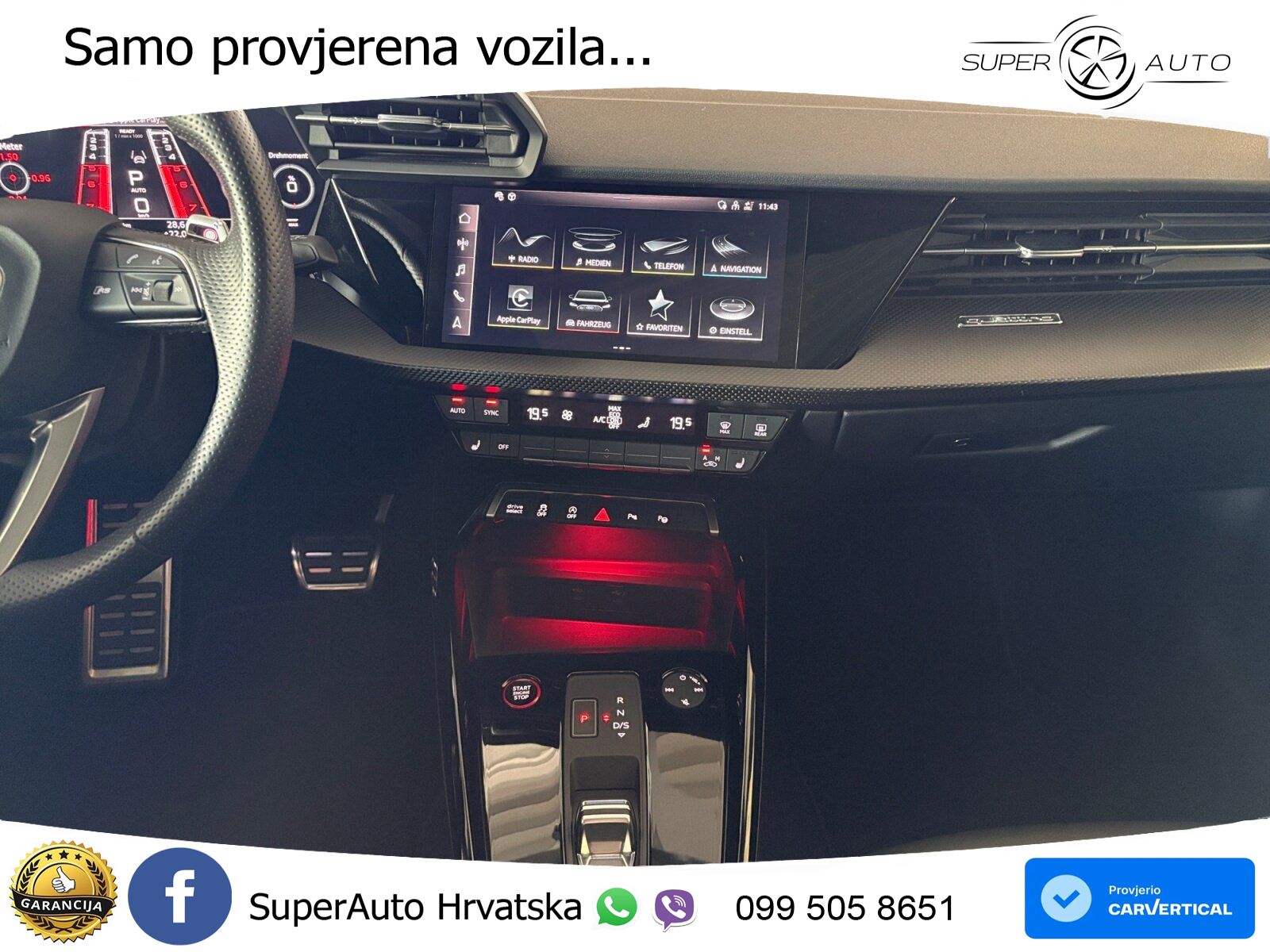 Audi RS3 Sportback 2.5 TFSI (400 KS) quattro S tronic LED+GR SJED+ACC