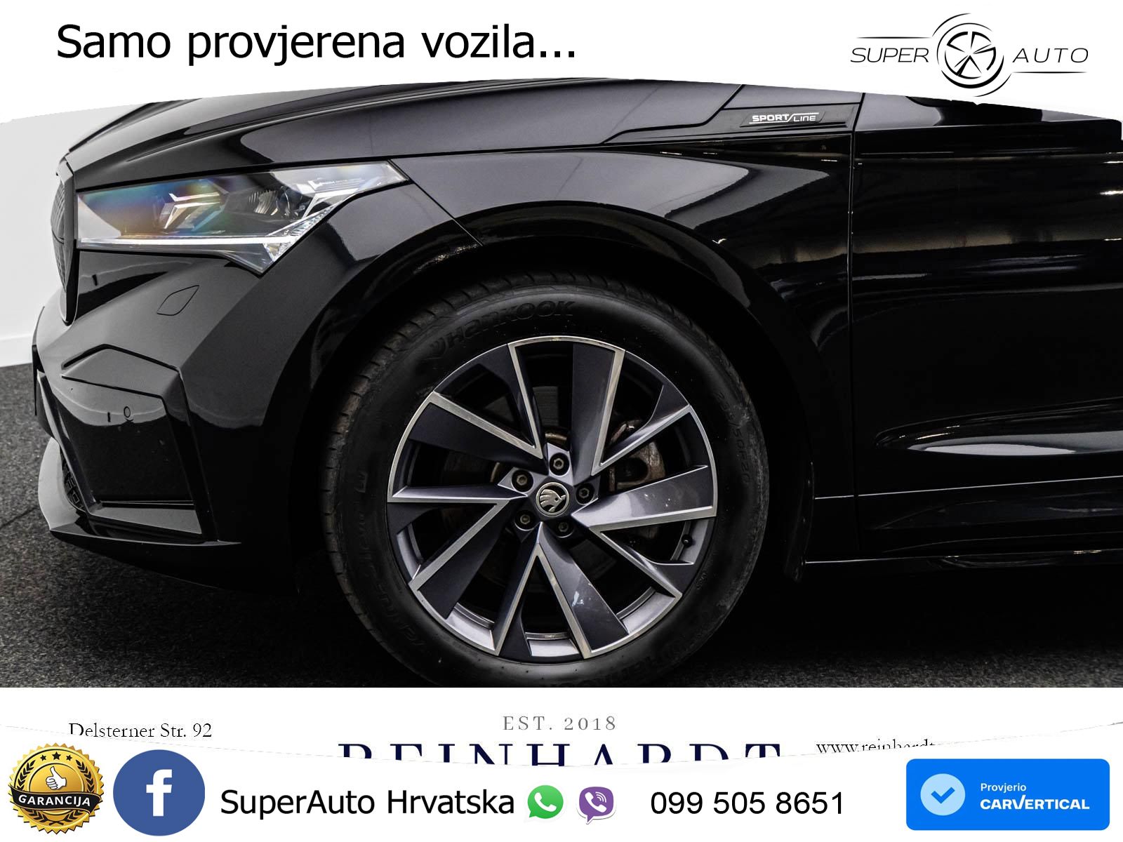 Škoda Enyaq iV 80x 82 kWh (265 KS) AWD SportLine LED+GR SJED+ACC
