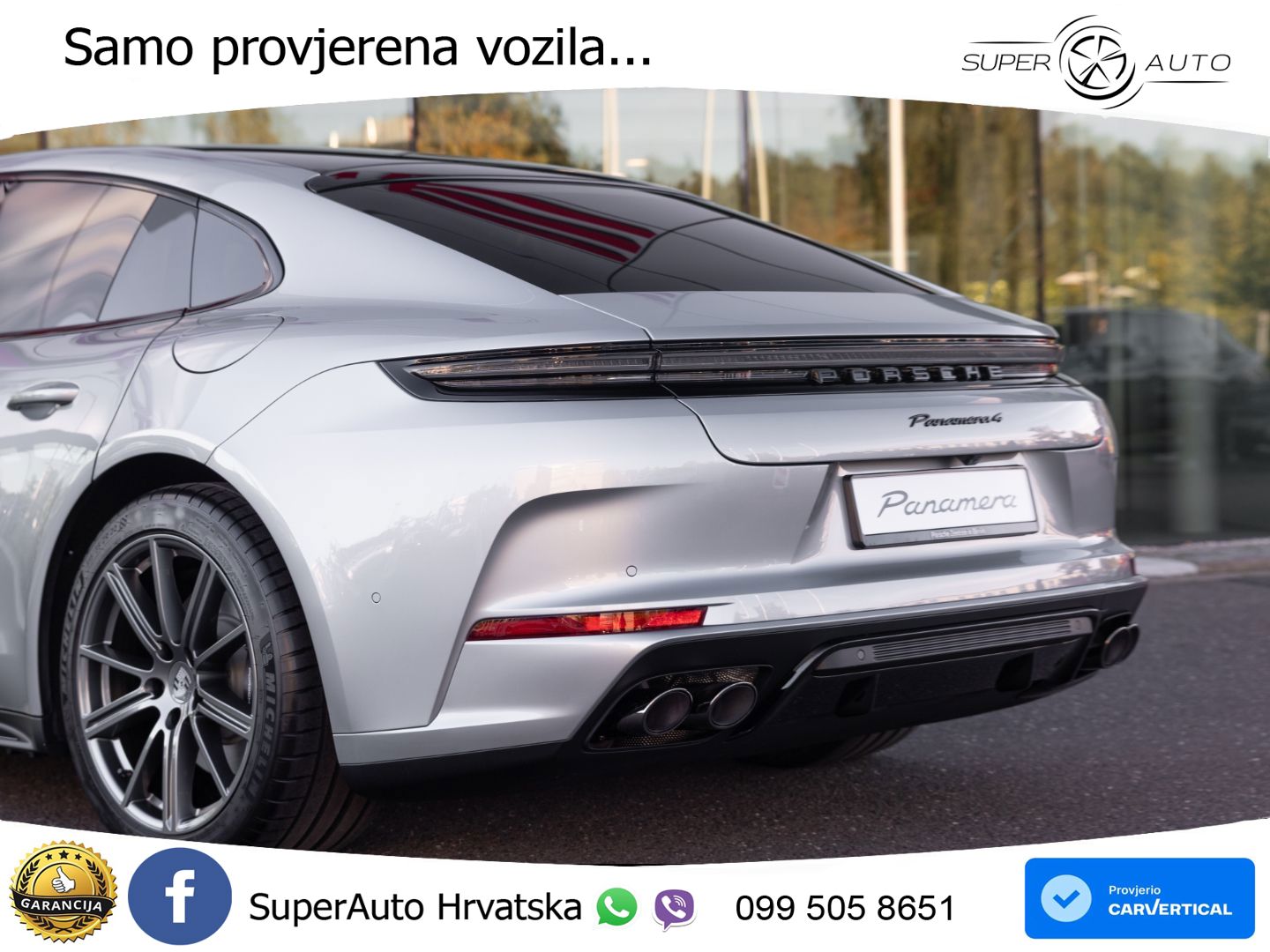 Porsche Panamera 4 2.9 V6 (470 KS) E-Hybrid PDK ZRAČNI+ACC+GR SJED+KAM+PANO