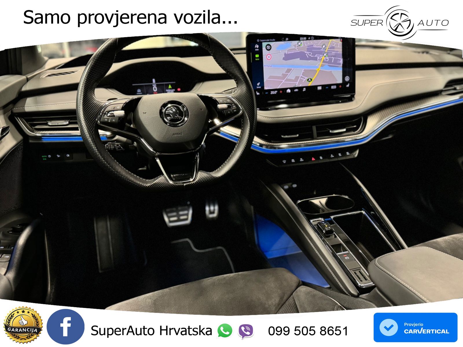 Škoda Enyaq iV 80 82 kWh (204 KS) SportLine LED+GR SJED+ACC