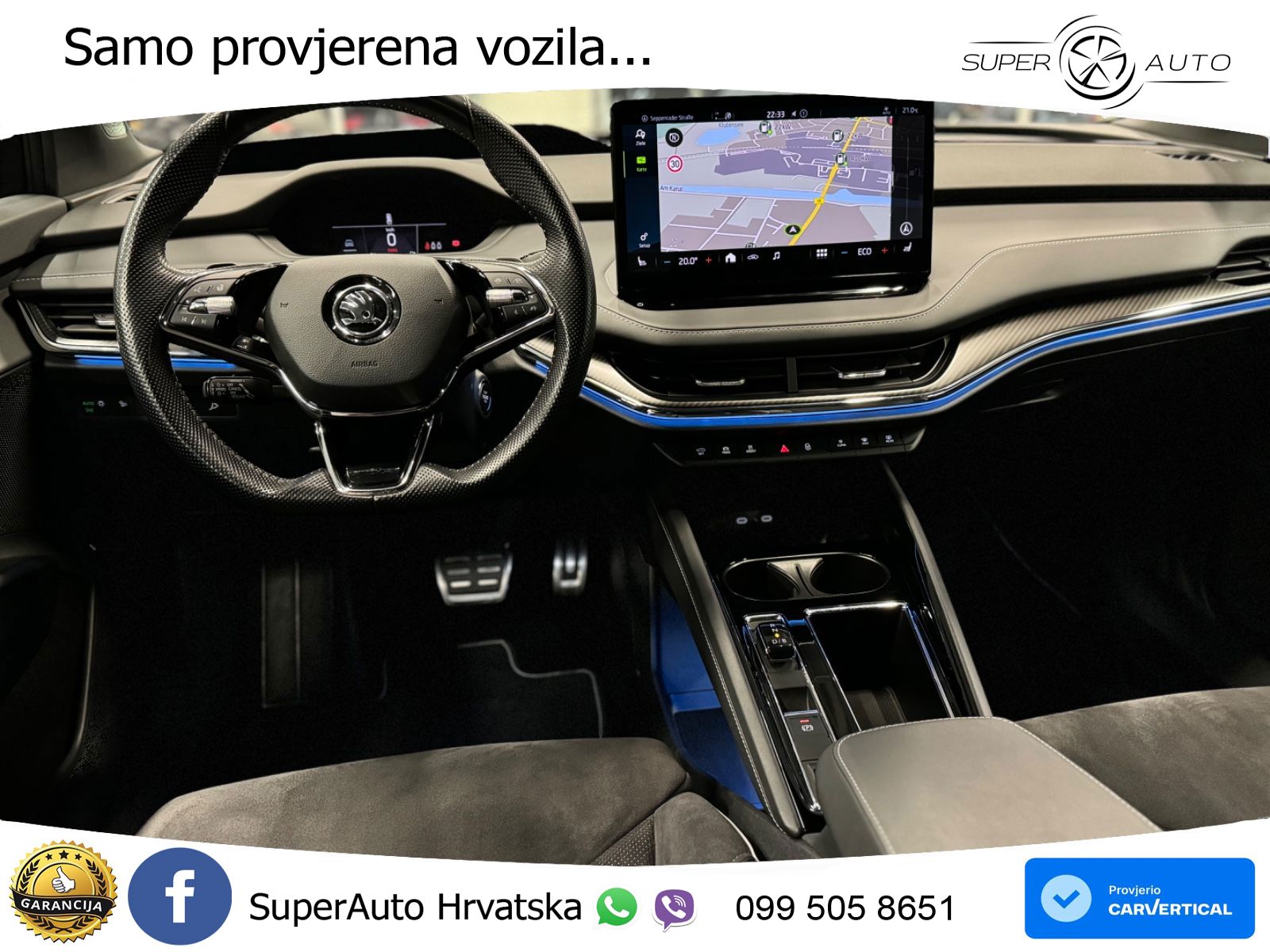Škoda Enyaq iV 80 82 kWh (204 KS) SportLine LED+GR SJED+ACC