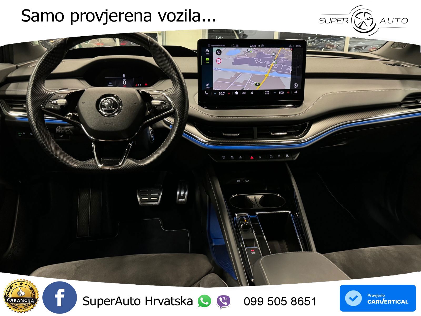 Škoda Enyaq iV 80 82 kWh (204 KS) SportLine LED+GR SJED+ACC