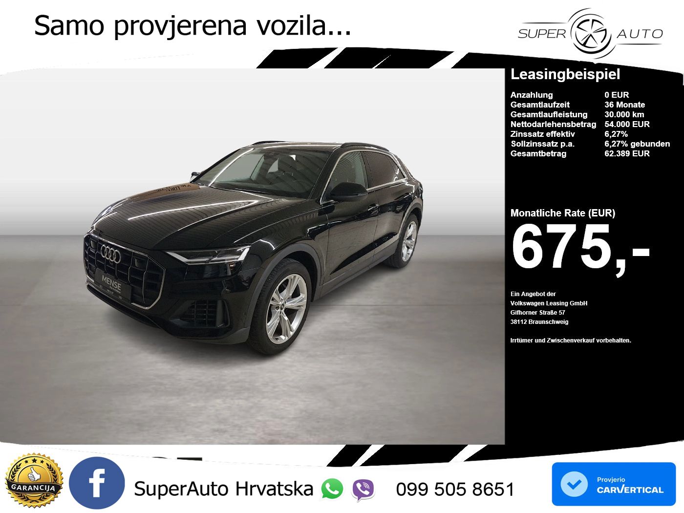 Audi Q8 55 TFSIe V6 (381 KS) quattro tiptronic