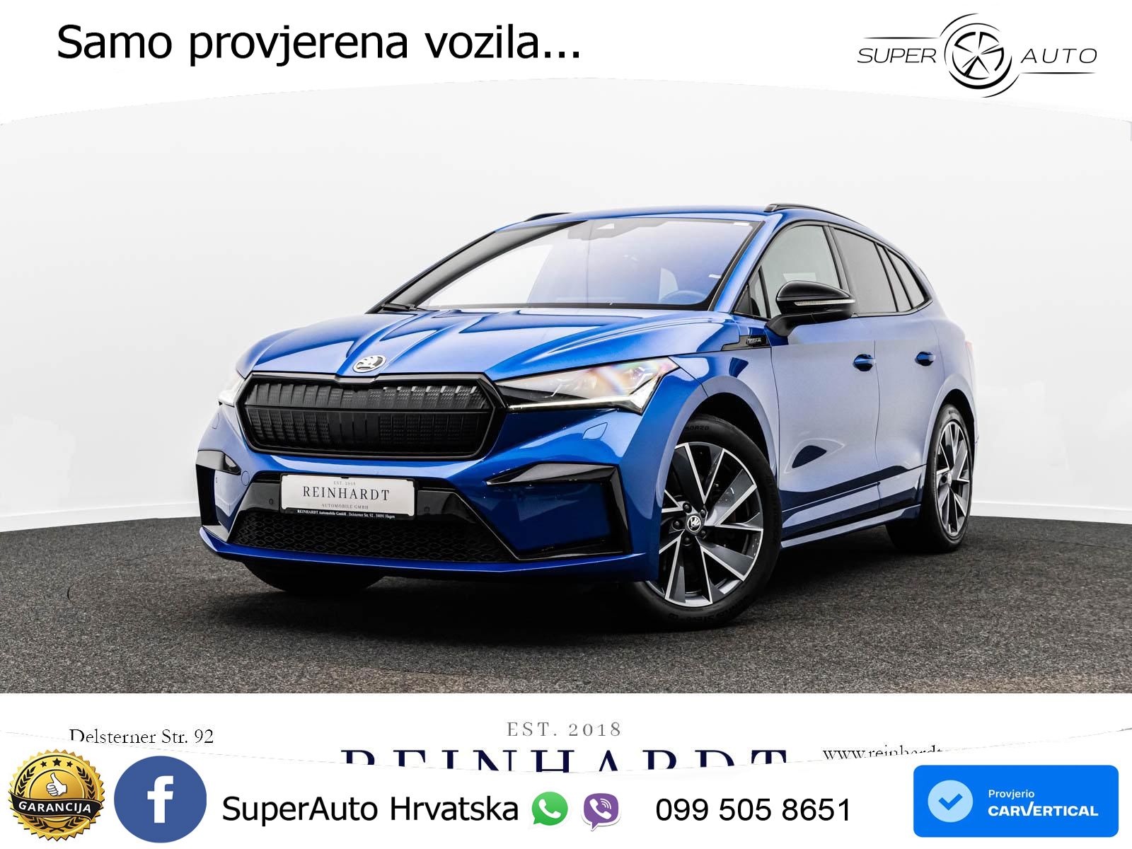Škoda Enyaq iV 80x 82 kWh (265 KS) AWD SportLine LED+GR SJED+ACC