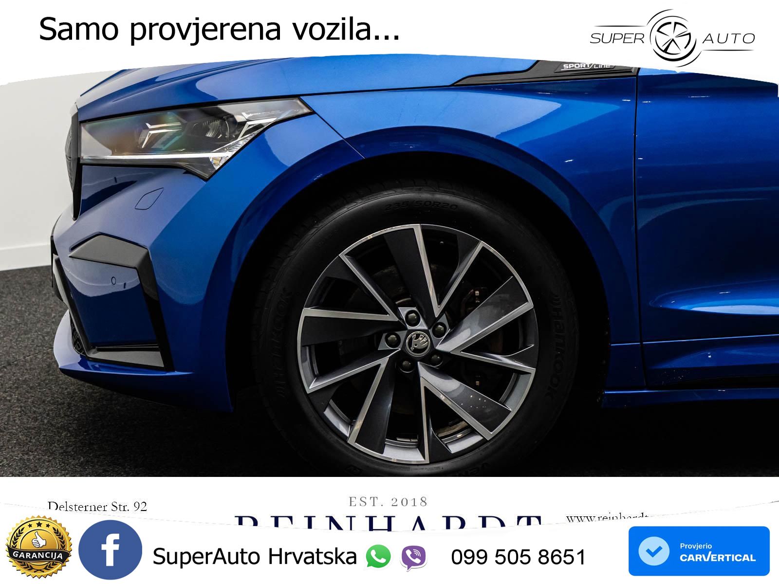 Škoda Enyaq iV 80x 82 kWh (265 KS) AWD SportLine LED+GR SJED+ACC