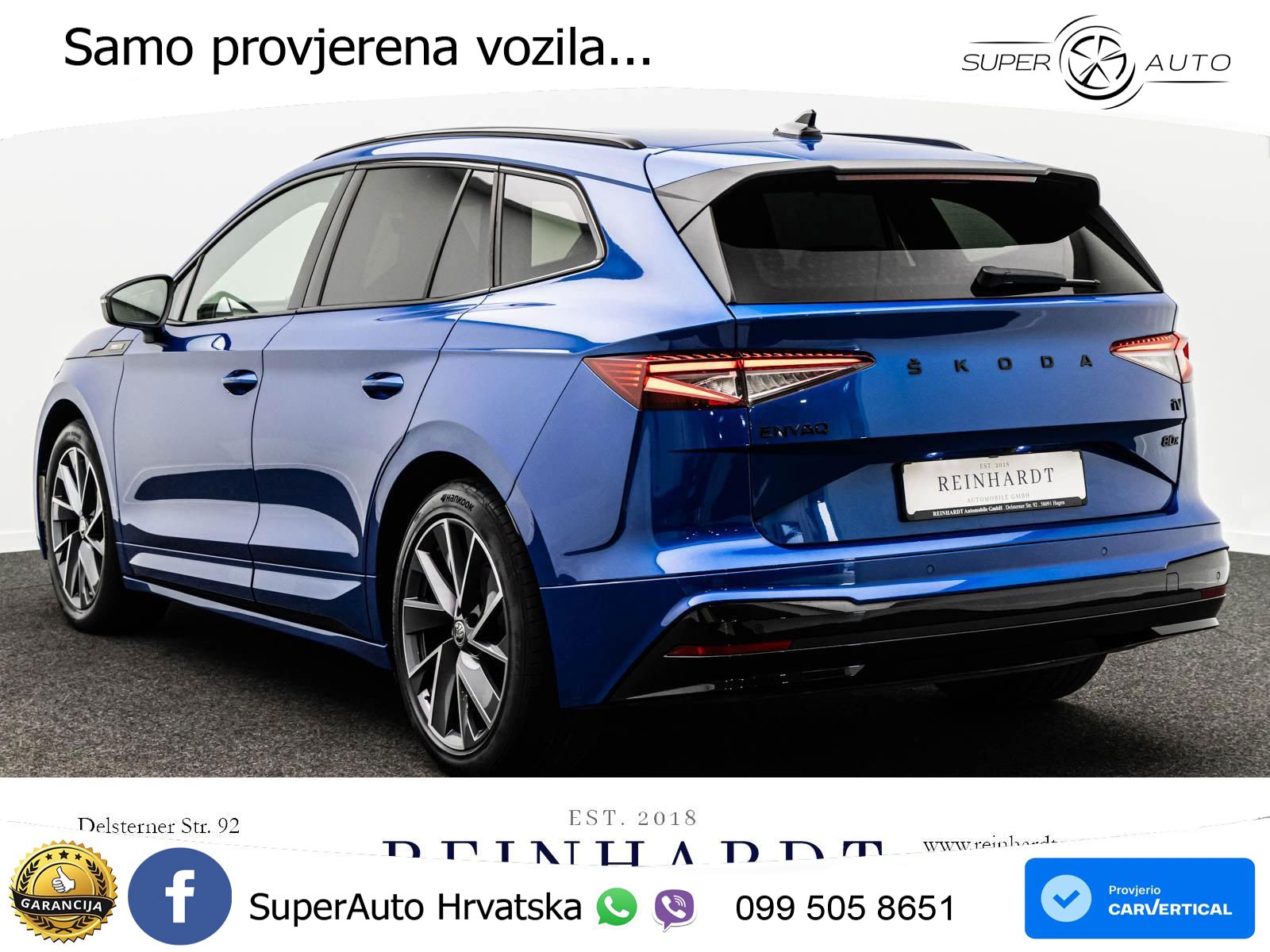 Škoda Enyaq iV 80x 82 kWh (265 KS) AWD SportLine LED+GR SJED+ACC