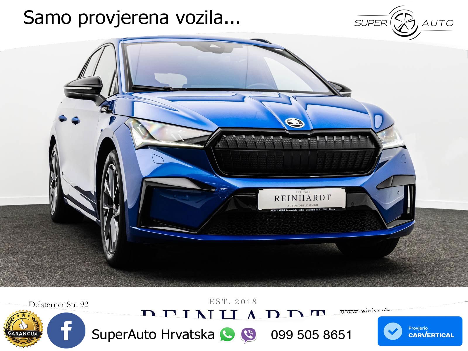 Škoda Enyaq iV 80x 82 kWh (265 KS) AWD SportLine LED+GR SJED+ACC