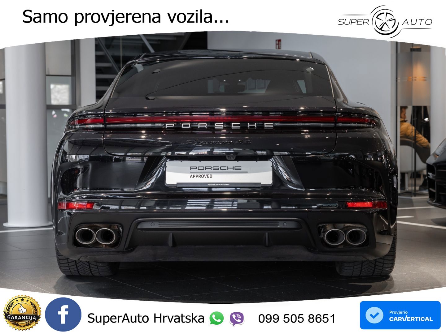 Porsche Panamera 4S 2.9 V6 (544 KS) E-Hybrid PDK ZRAČNI+ACC+GR SJED+KAM+PANO