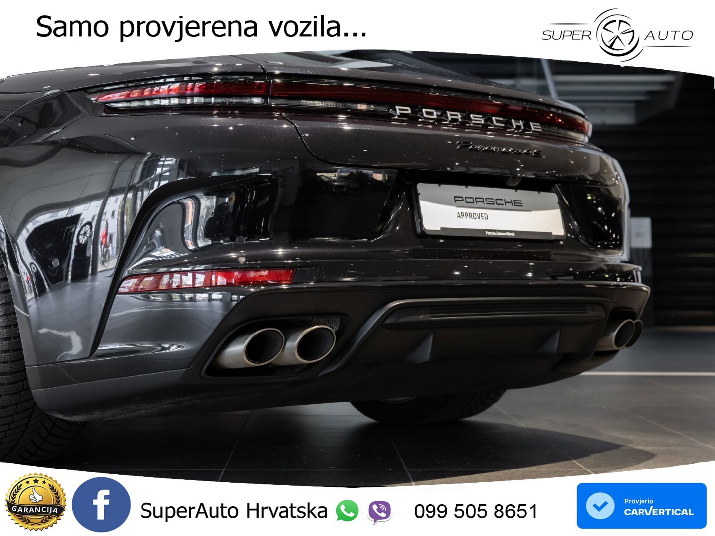 Porsche Panamera 4S 2.9 V6 (544 KS) E-Hybrid PDK ZRAČNI+ACC+GR SJED+KAM+PANO