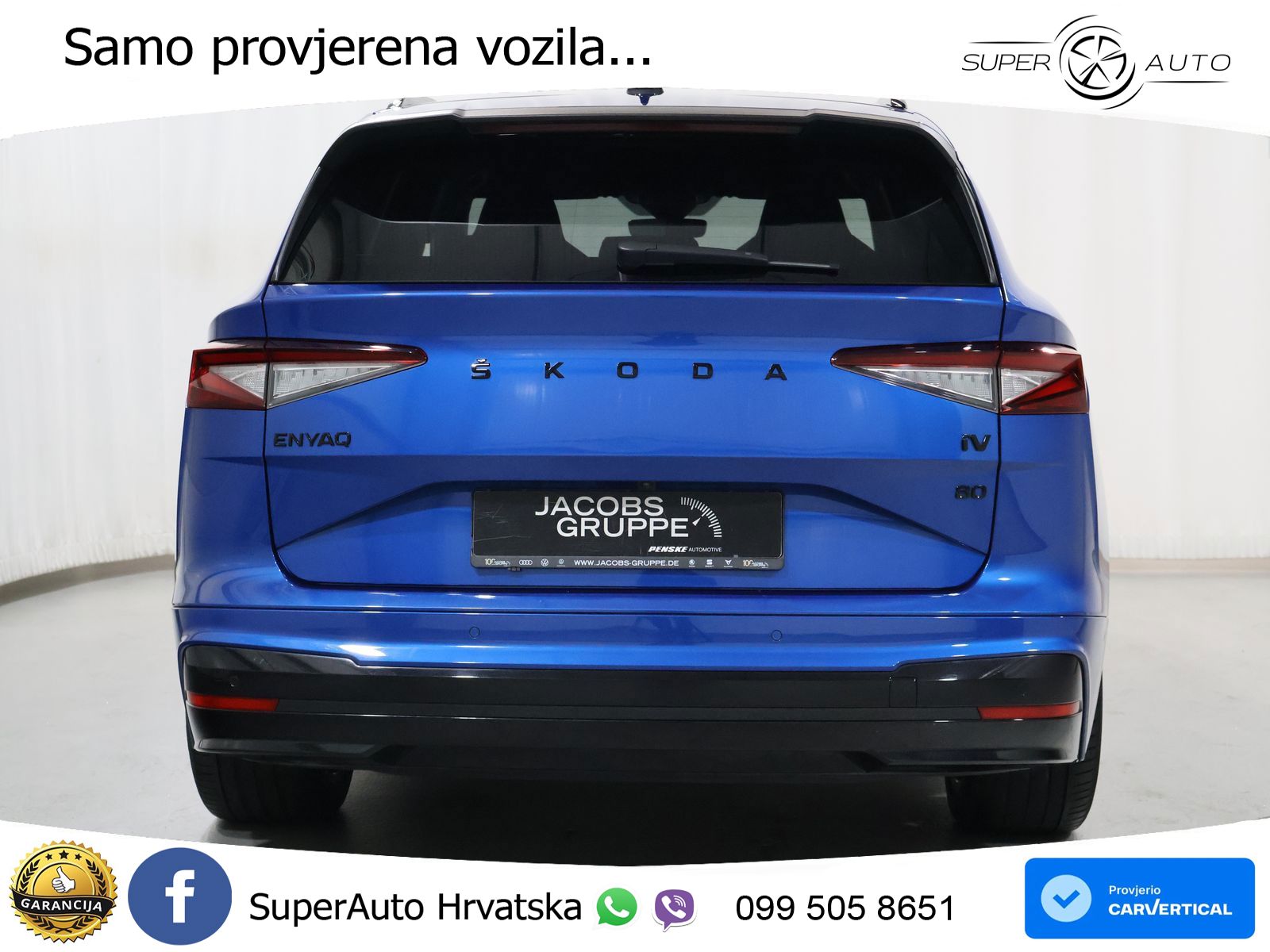 Škoda Enyaq iV 80 82 kWh (204 KS) SportLine LED+GR SJED+ACC