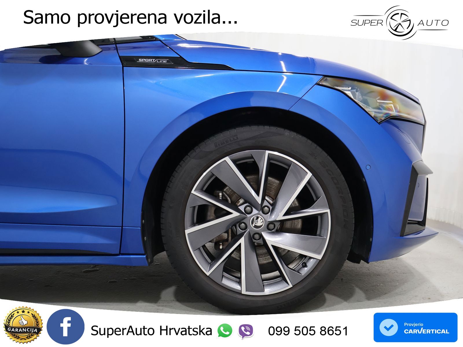 Škoda Enyaq iV 80 82 kWh (204 KS) SportLine LED+GR SJED+ACC