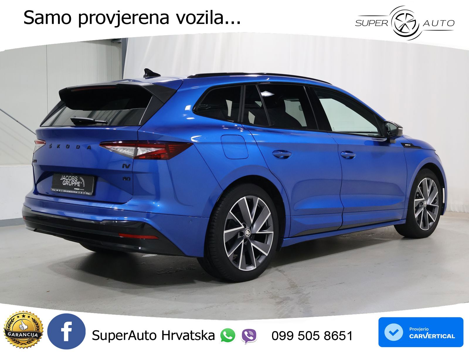 Škoda Enyaq iV 80 82 kWh (204 KS) SportLine LED+GR SJED+ACC