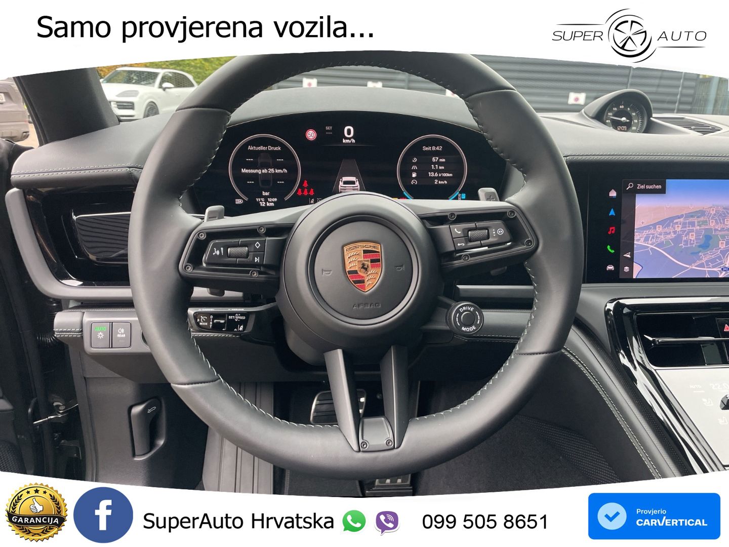 Porsche Panamera 4S 2.9 V6 (544 KS) E-Hybrid PDK ZRAČNI+ACC+GR SJED+KAM+PANO