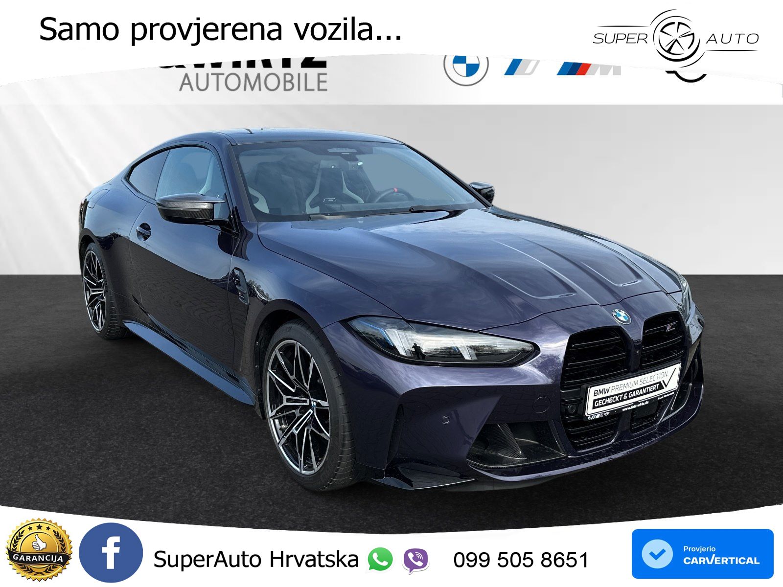 BMW M4 Competition 3.0 (510 KS) Steptronic LED+GR SJED+ACC
