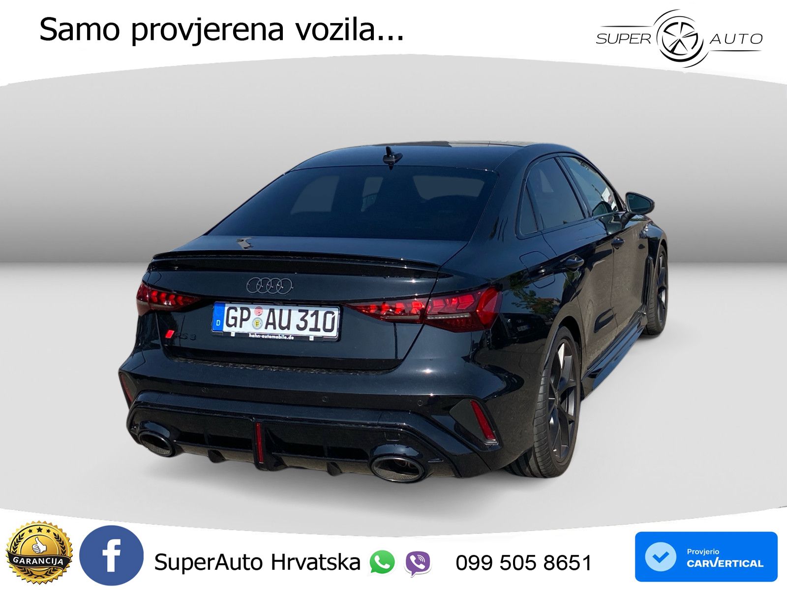Audi RS3 Sedan 2.5 TFSI (400 KS) quattro S tronic LED+GR SJED+ACC