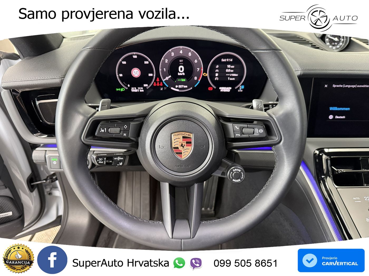 Porsche Panamera 4 2.9 V6 (470 KS) E-Hybrid PDK ACC+HEAD+4xGR SJED+360+PANO