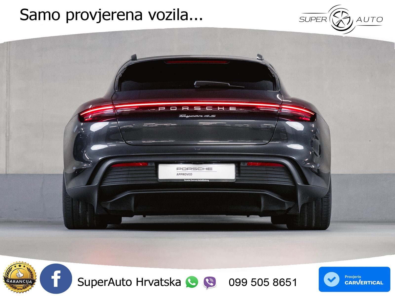 Porsche Taycan Sport Turismo 4S Performance Plus 93.4 kWh (571 KS)