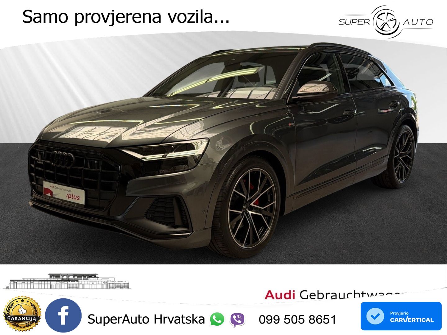 Audi Q8 50 TDI V6 (286 KS) quattro Tiptronic S line LED+GR SJED+ACC