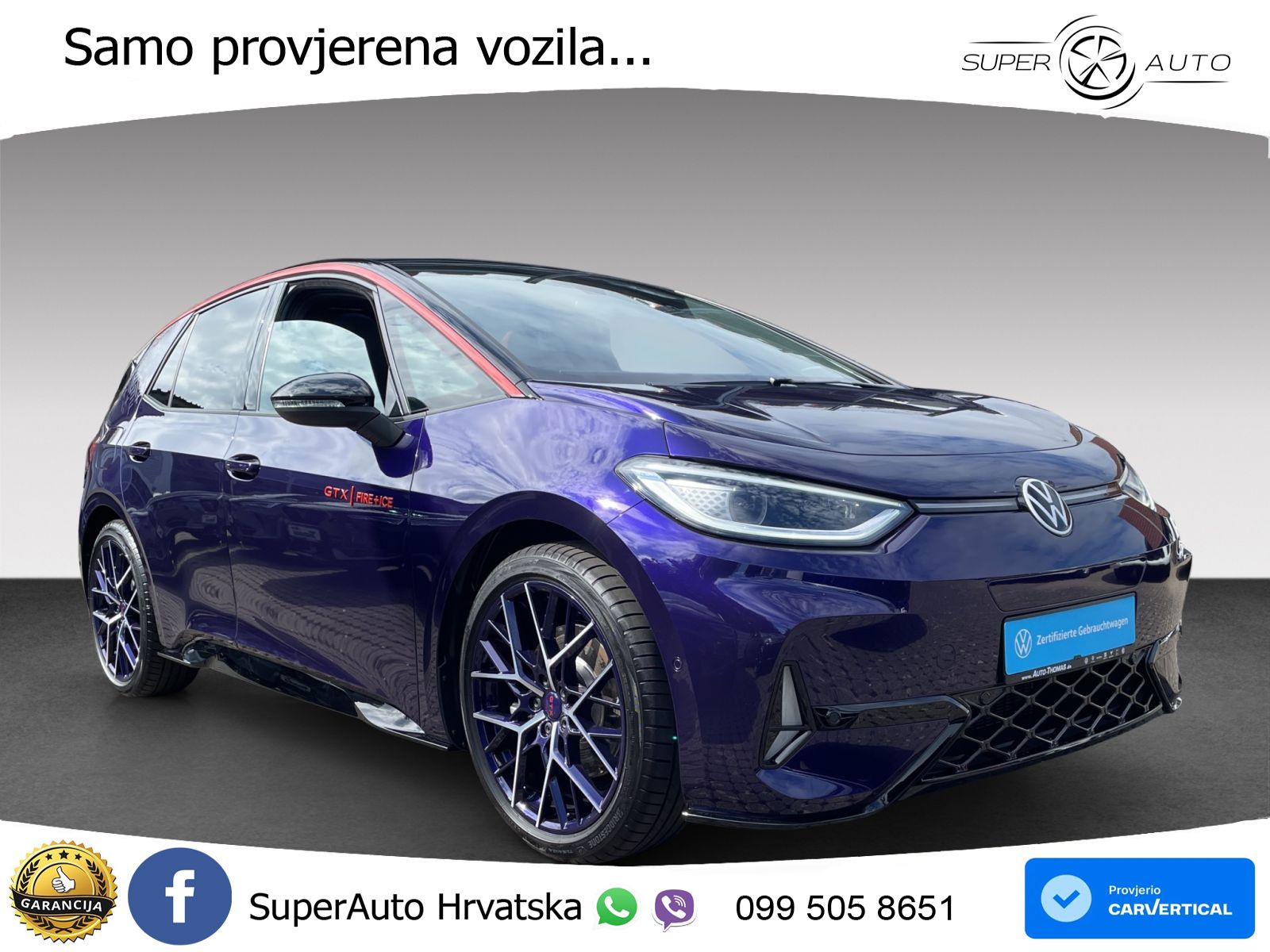 Volkswagen ID.3 GTX Performance 84 kWh (326 KS)
