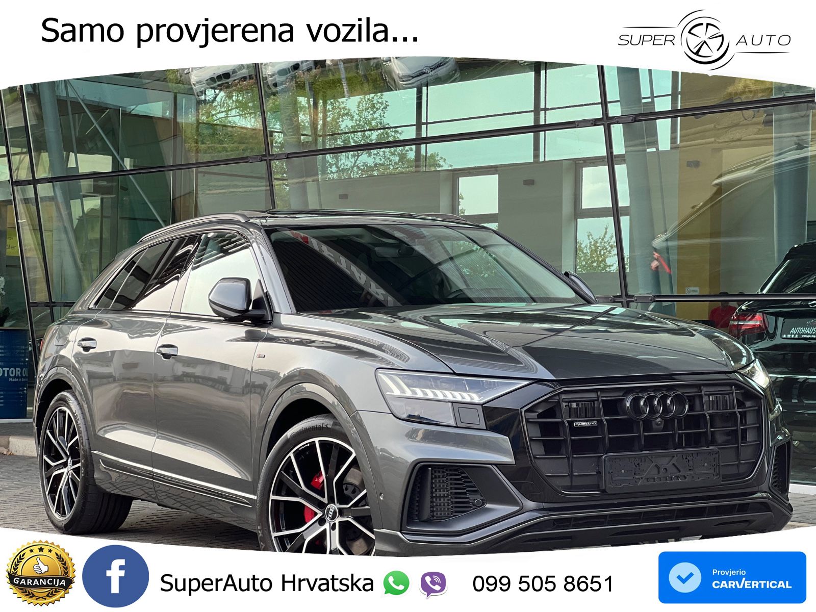 Audi Q8 55 TFSI V6 (340 KS) quattro Tiptronic S line LED+GR SJED+ACC