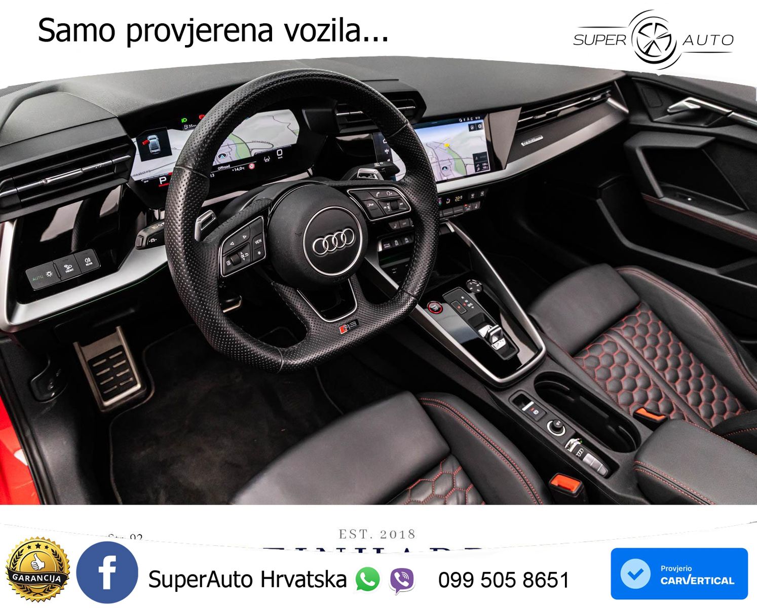 Audi RS3 Sedan 2.5 TFSI (400 KS) quattro S tronic LED+GR SJED+ACC