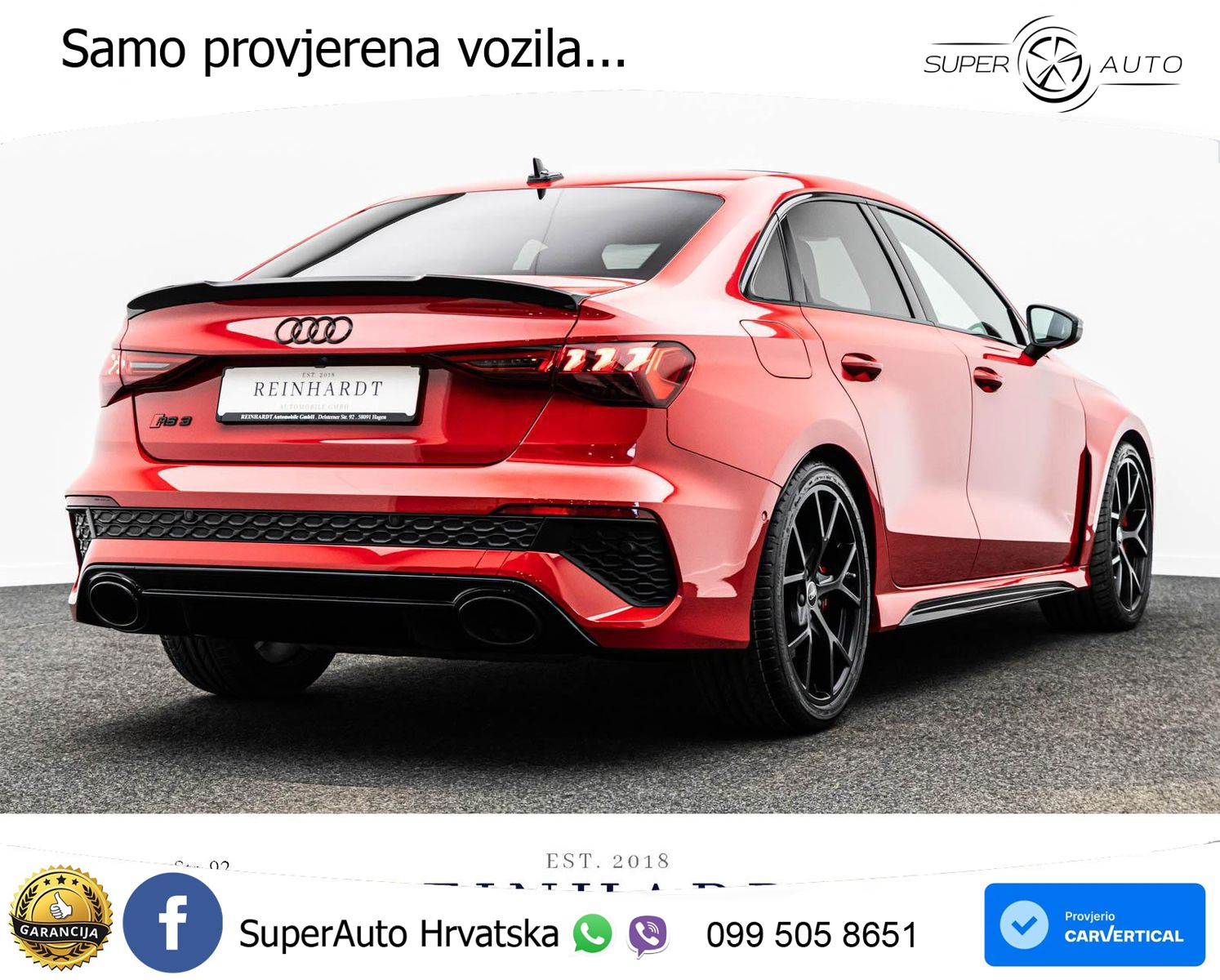 Audi RS3 Sedan 2.5 TFSI (400 KS) quattro S tronic LED+GR SJED+ACC