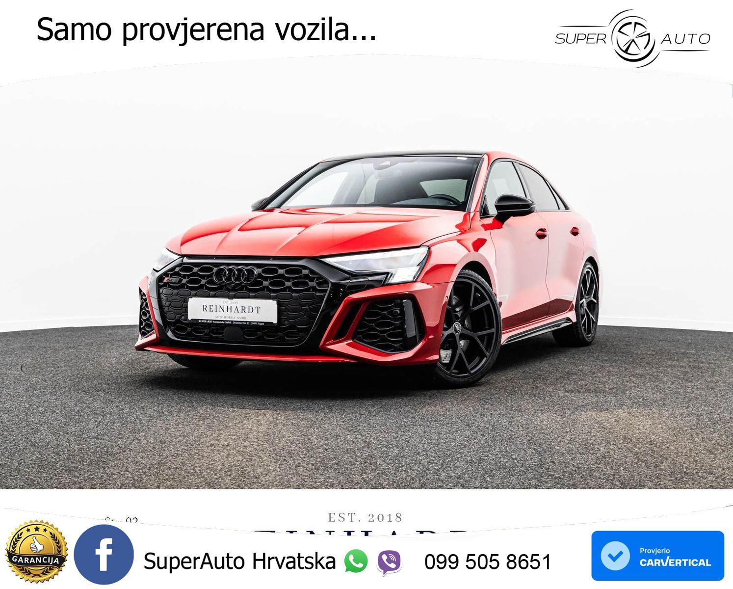 Audi RS3 Sedan 2.5 TFSI (400 KS) quattro S tronic LED+GR SJED+ACC